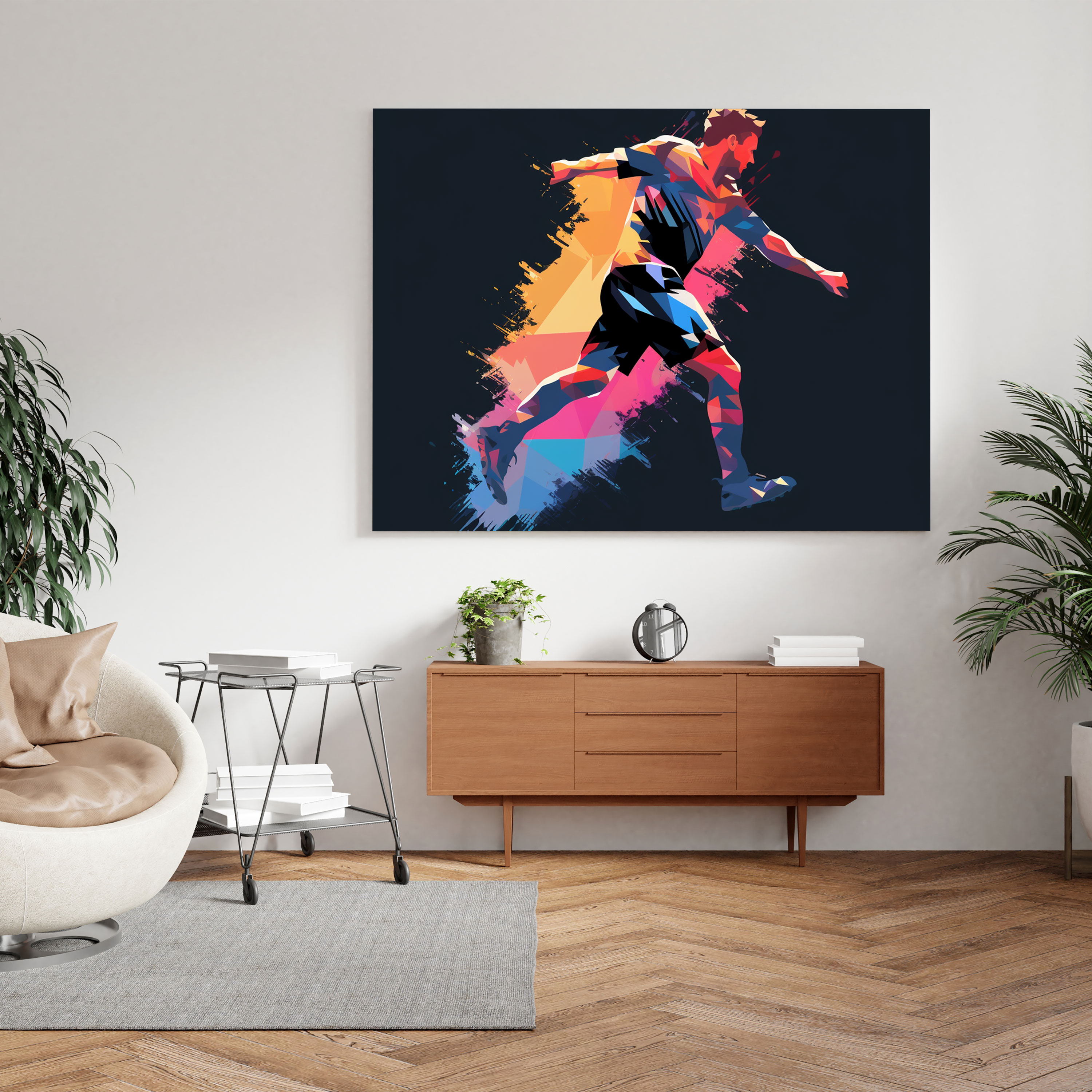 Minimalist Lionel Messi Wall Art - Lionel Messi, Football, Canvas Print, Wall Decoration