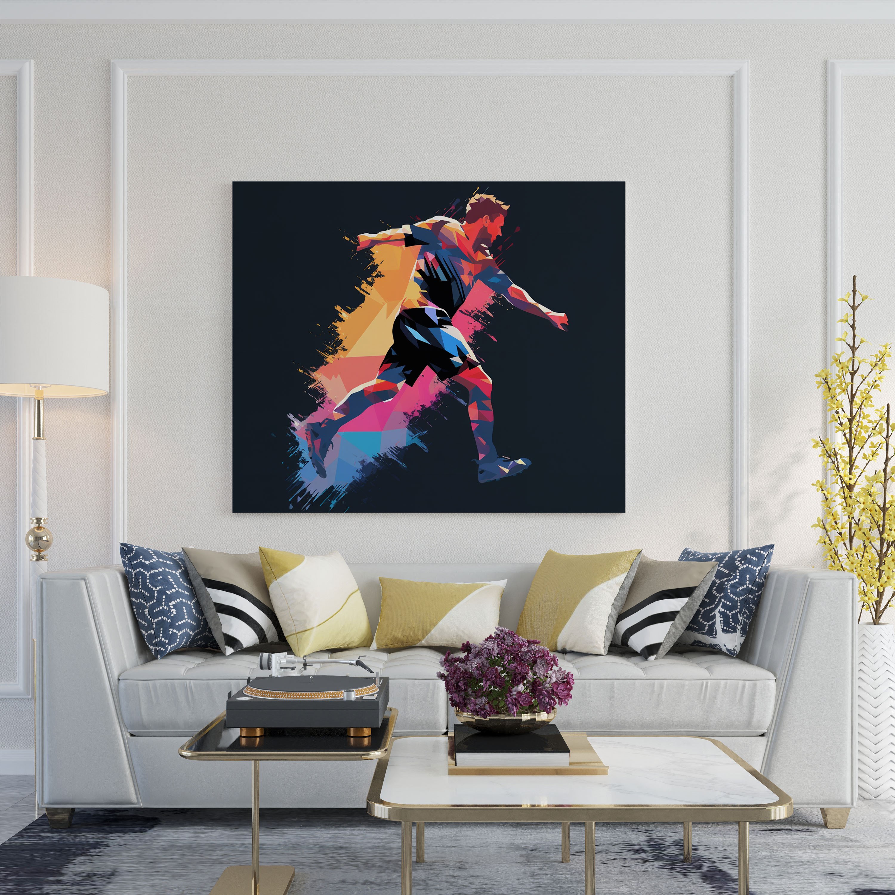 Minimalist Lionel Messi Wall Art - Lionel Messi, Football, Canvas Print, Wall Decoration