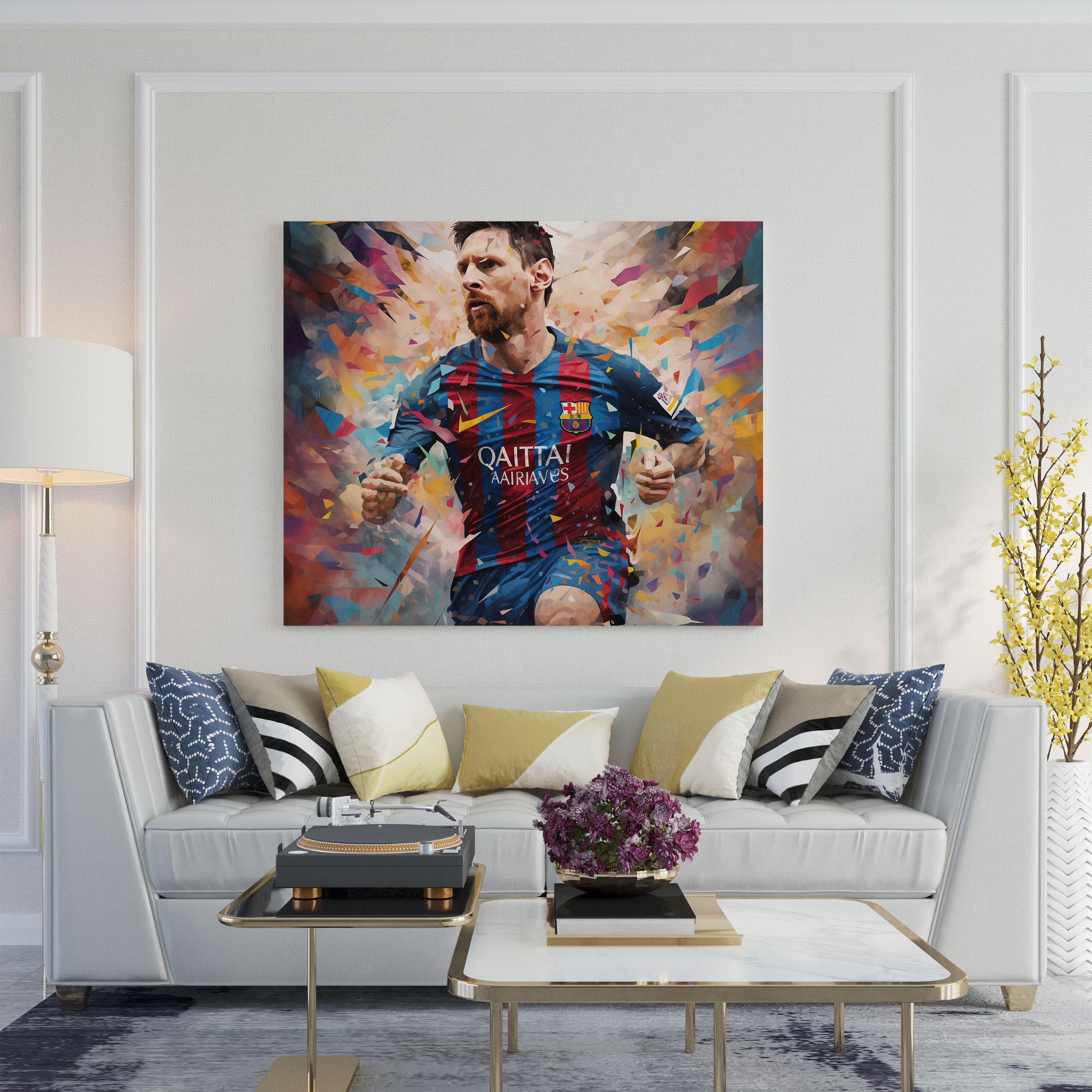 Lionel Messi Iconic Moments Wall Decoration - Lionel Messi, Mosaic Style, Iconic Moments, Collage