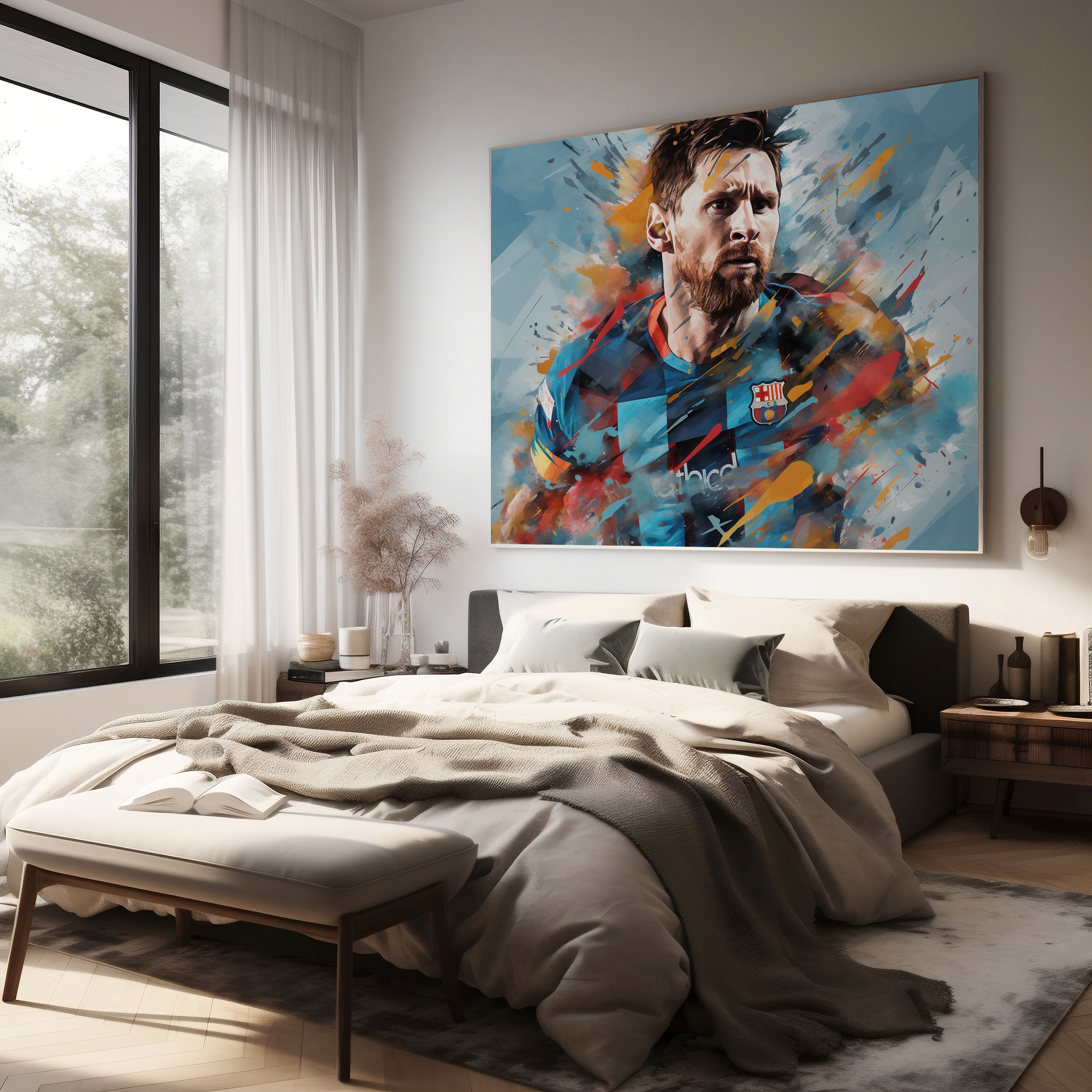 Lionel Messi Wall Decoration - Collage Canvas Print - Lionel Messi, Collage Artwork, Canvas, Canvas Print