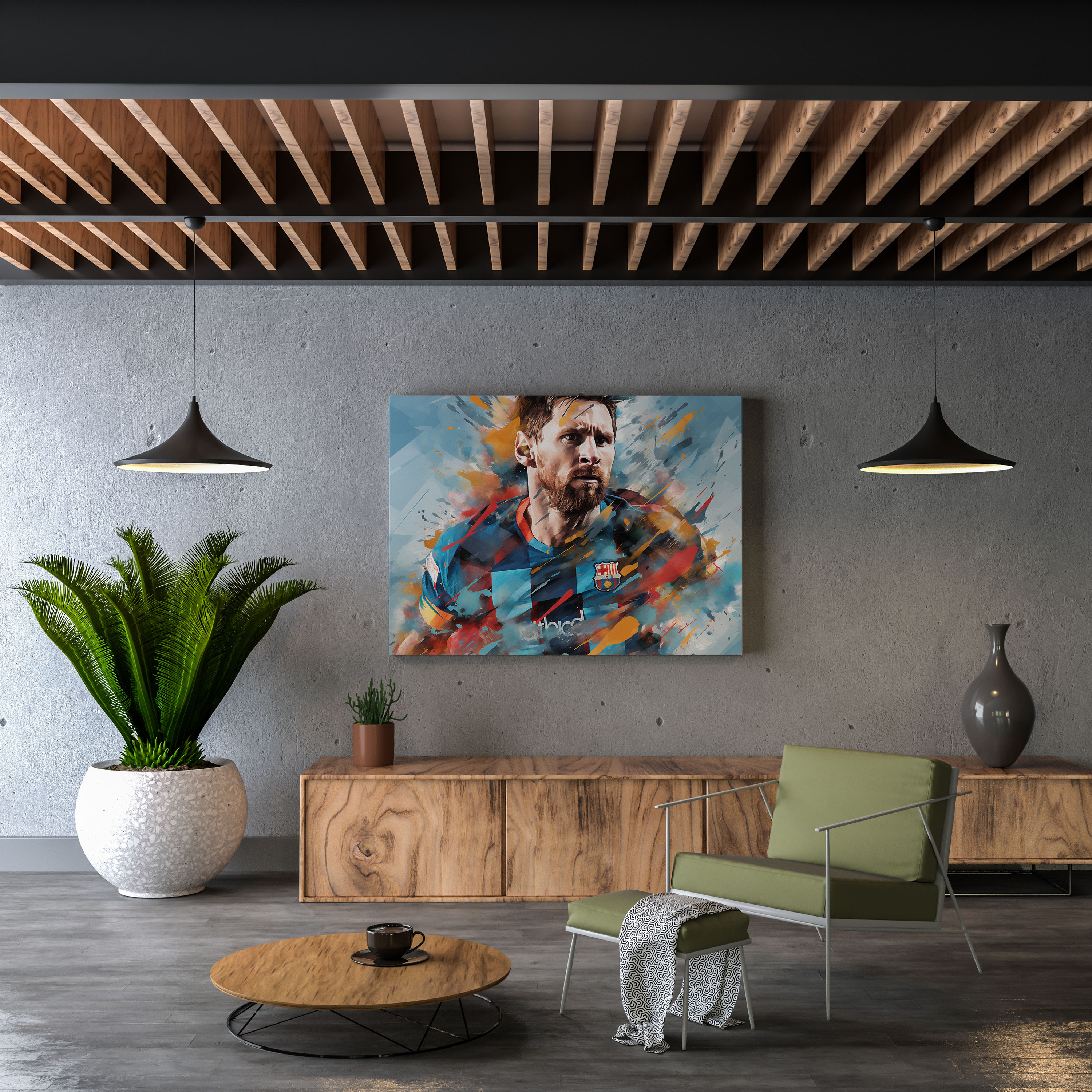 Lionel Messi Wall Decoration - Collage Canvas Print - Lionel Messi, Collage Artwork, Canvas, Canvas Print