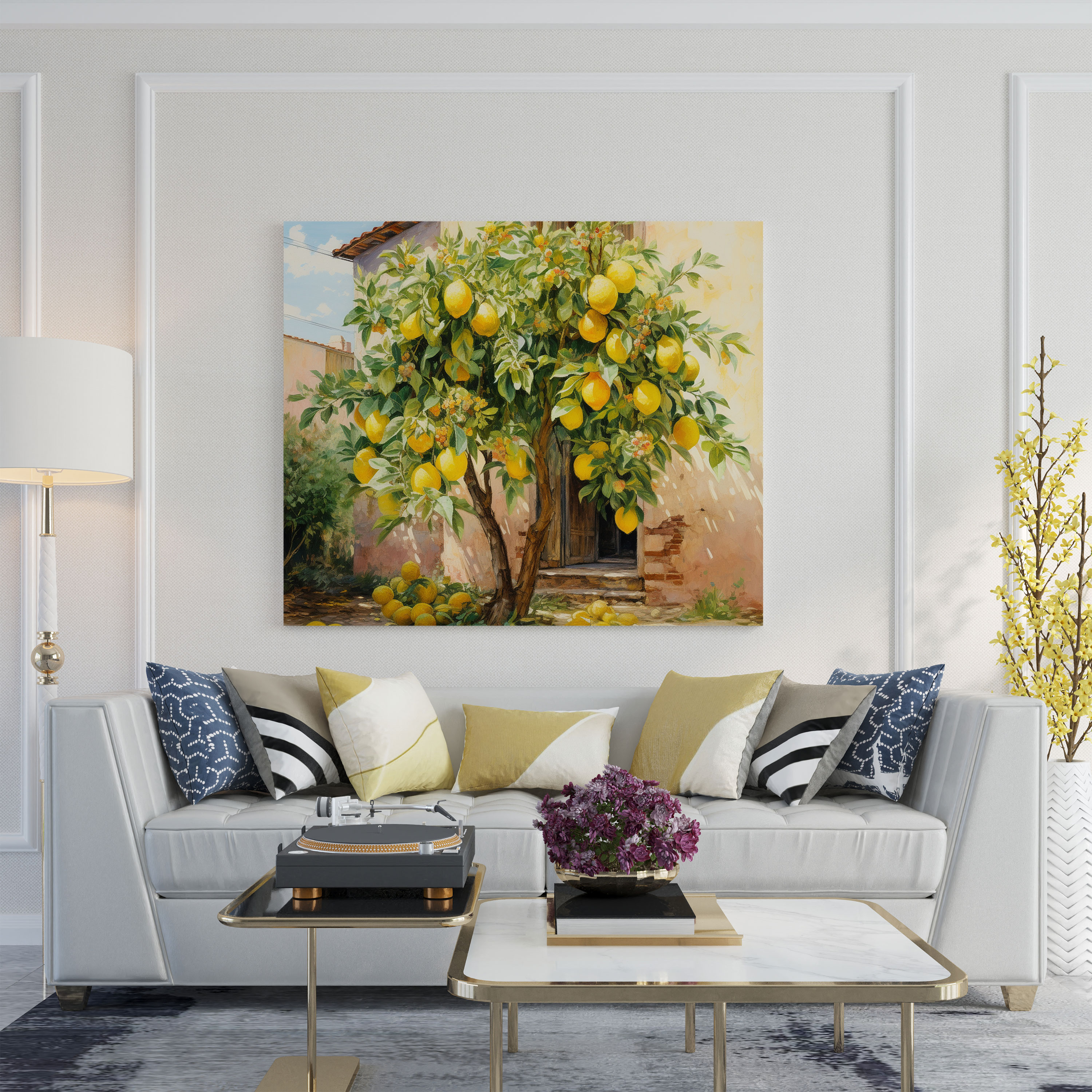 Lemon Tree Wall Decoration - Lemon Tree, Blooming Lemon Tree, Fragrance, Spring