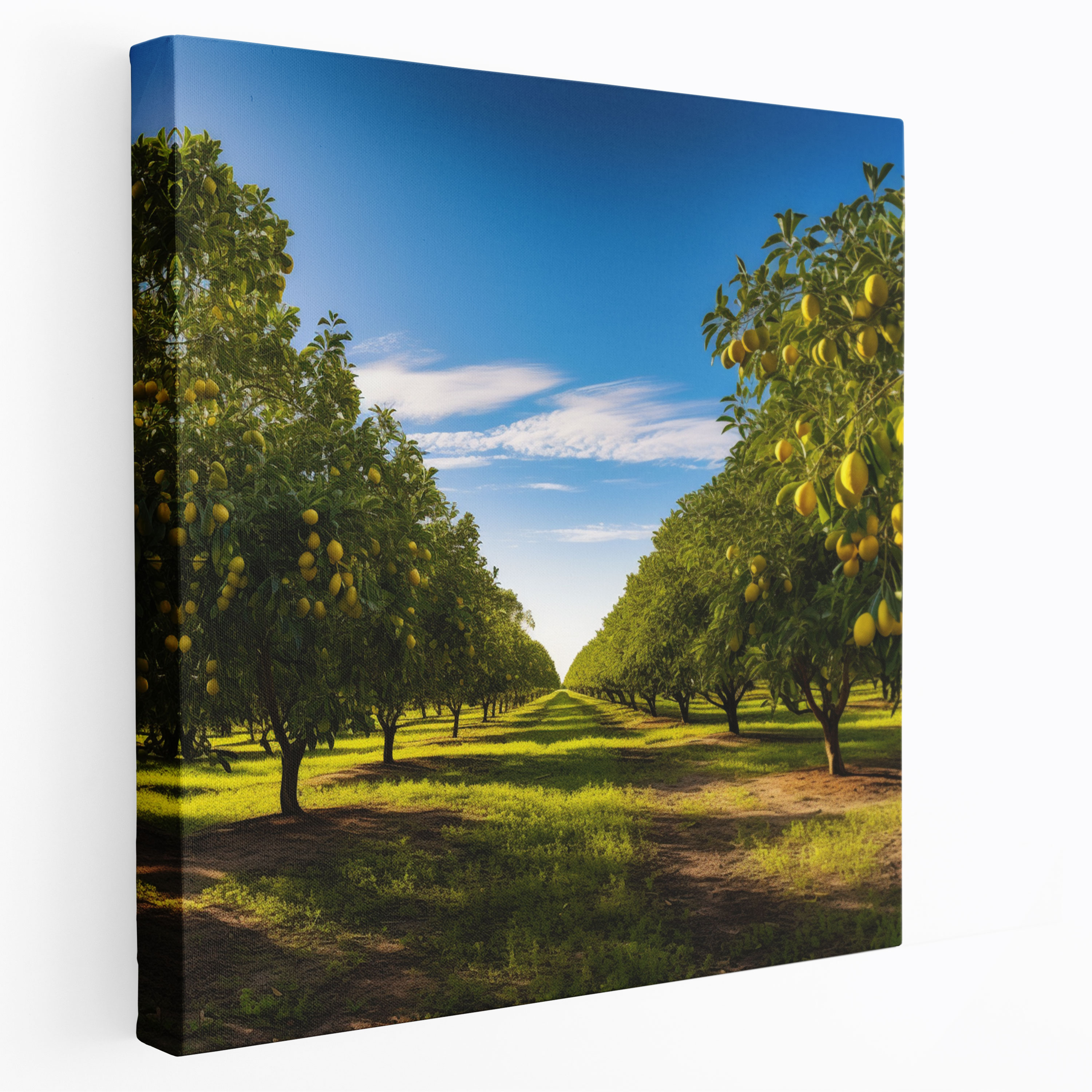 Panoramic Lemon Tree Canvas Print - Lemon Tree, Wall Decoration, Home Decoration, Lemon Tree