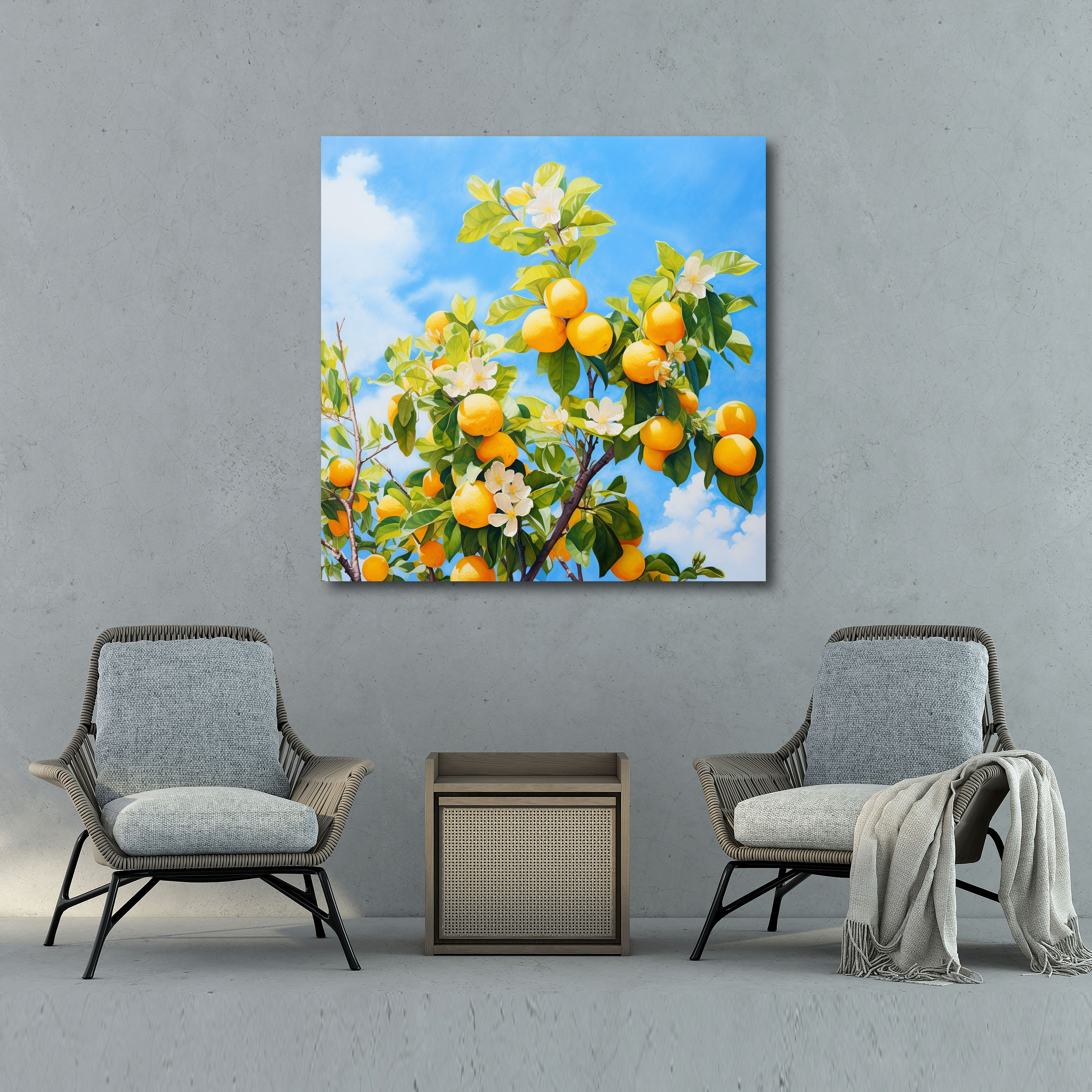 Lemon Tree Canvas Print - Lemon Tree, Freshness, Wall Decoration, Canvas Wall Art