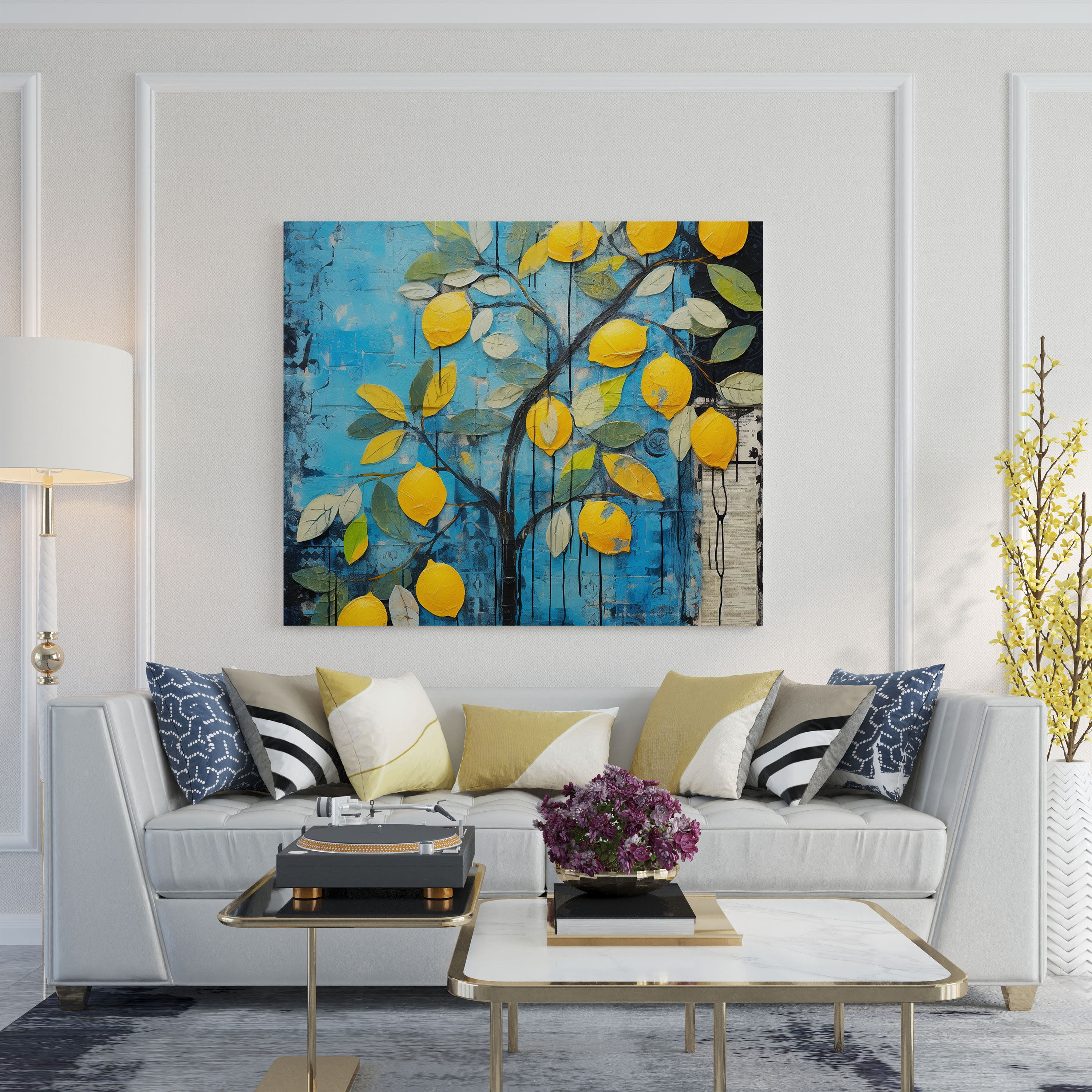 Lemon Tree Wall Decoration - Lemon Tree, Home Decoration, Bold Colors, Unique
