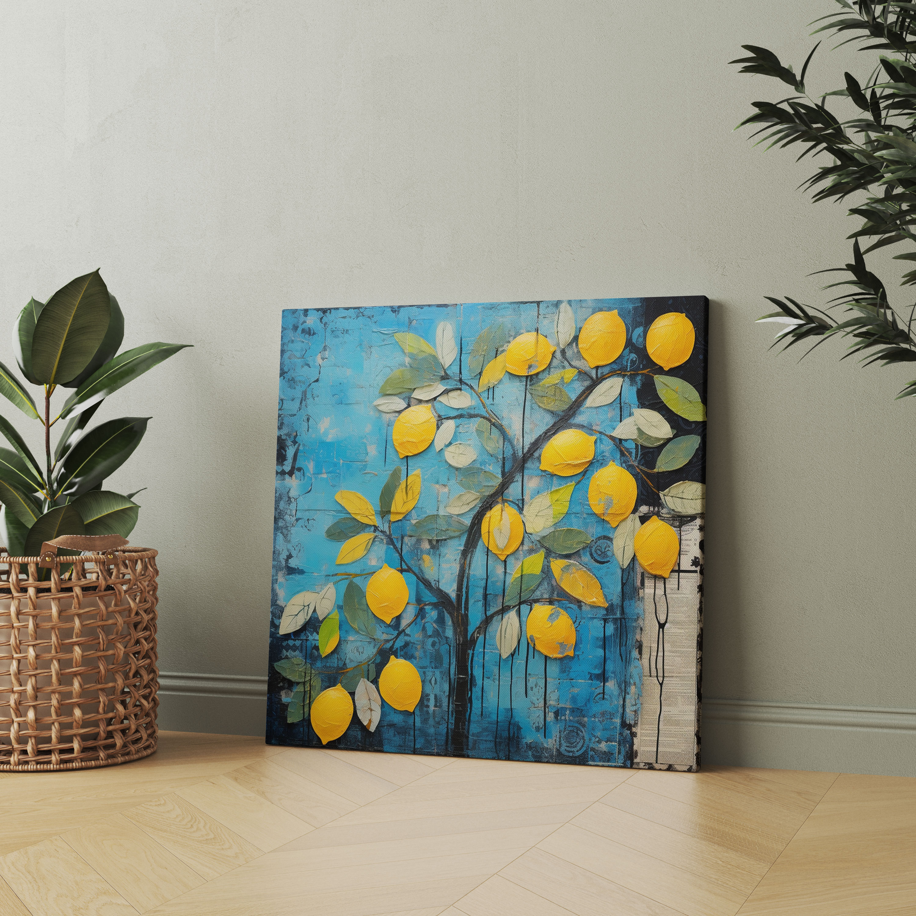 Lemon Tree Wall Decoration - Lemon Tree, Home Decoration, Bold Colors, Unique