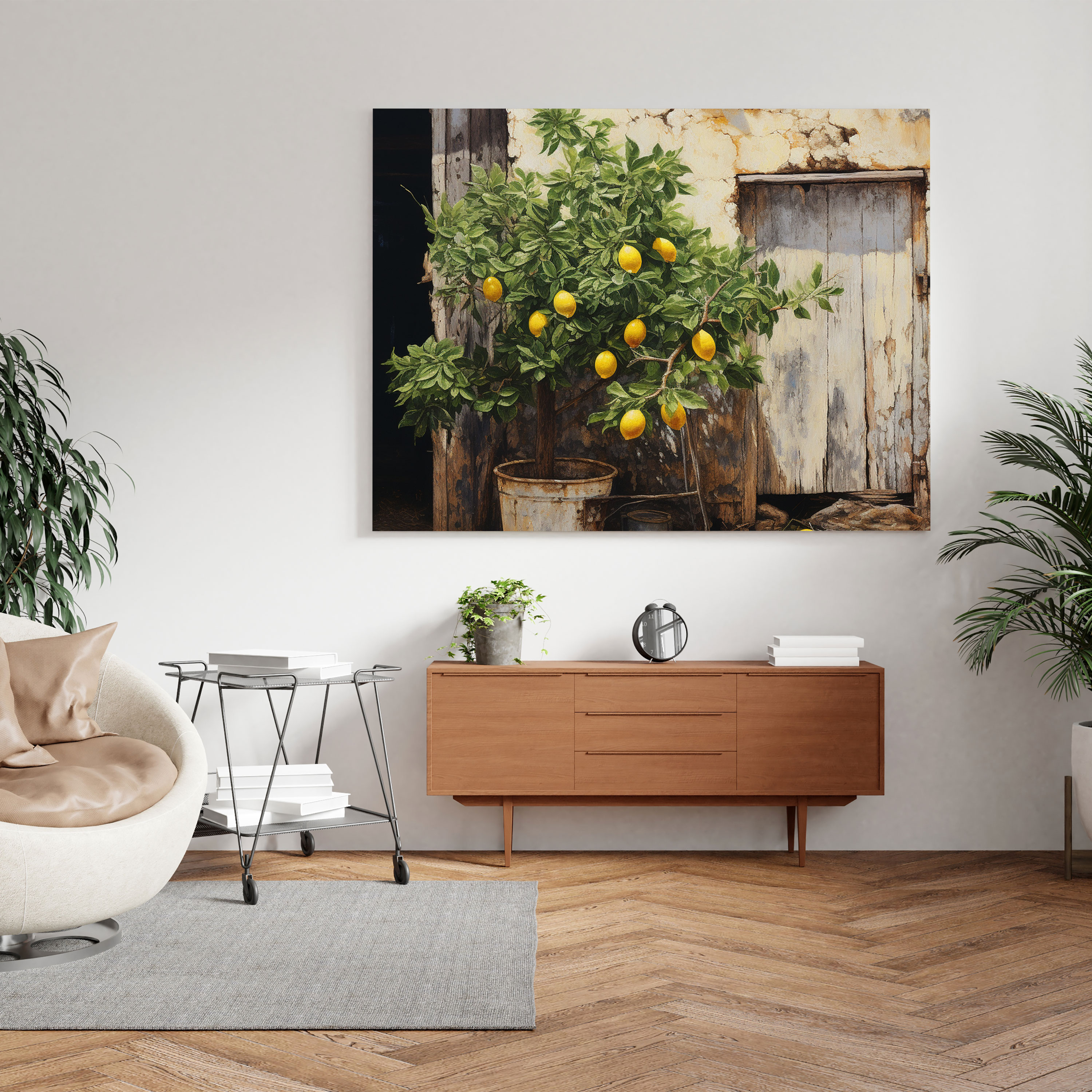 Lemon Tree Canvas Print - Lemon Tree, Canvas Print, Wall Art, Rustic Charm