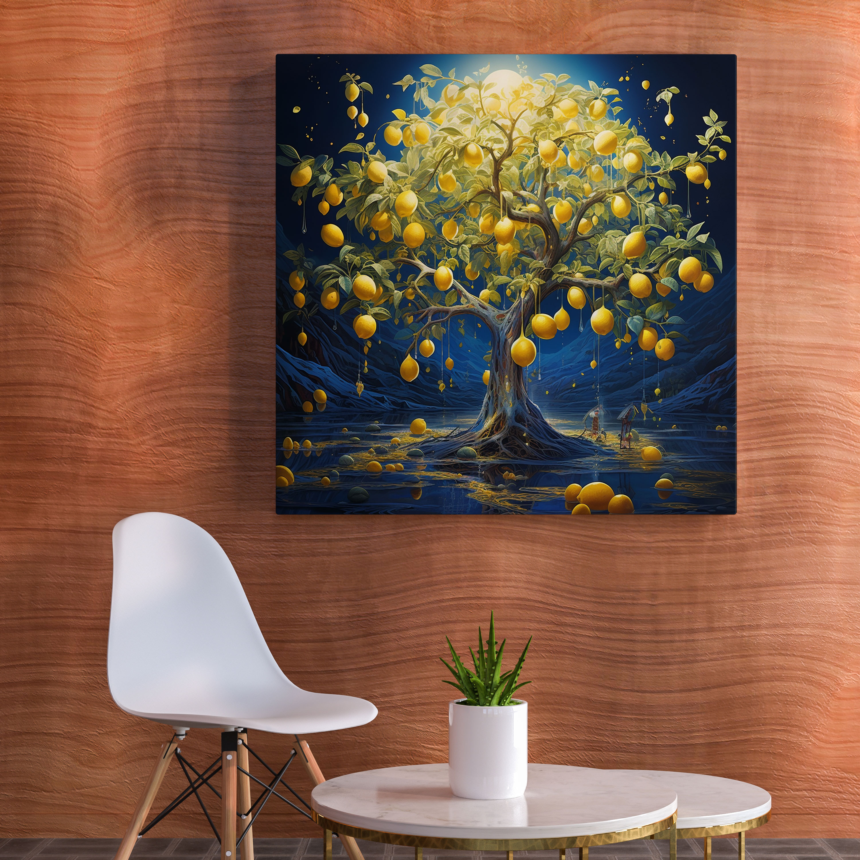 Lemon Tree Wall Decoration - Lemon Tree, Magic, Dreamlike Elements, Home Decoration