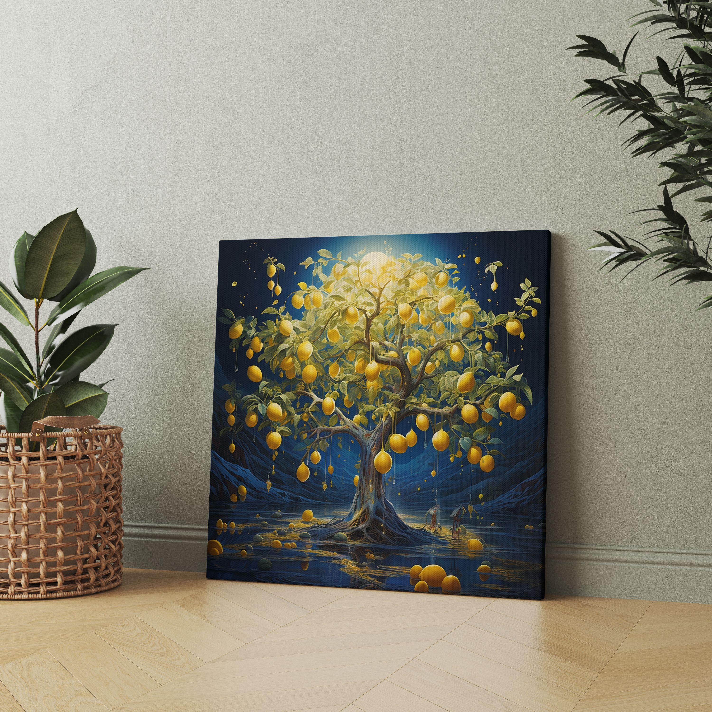 Lemon Tree Wall Decoration - Lemon Tree, Magic, Dreamlike Elements, Home Decoration