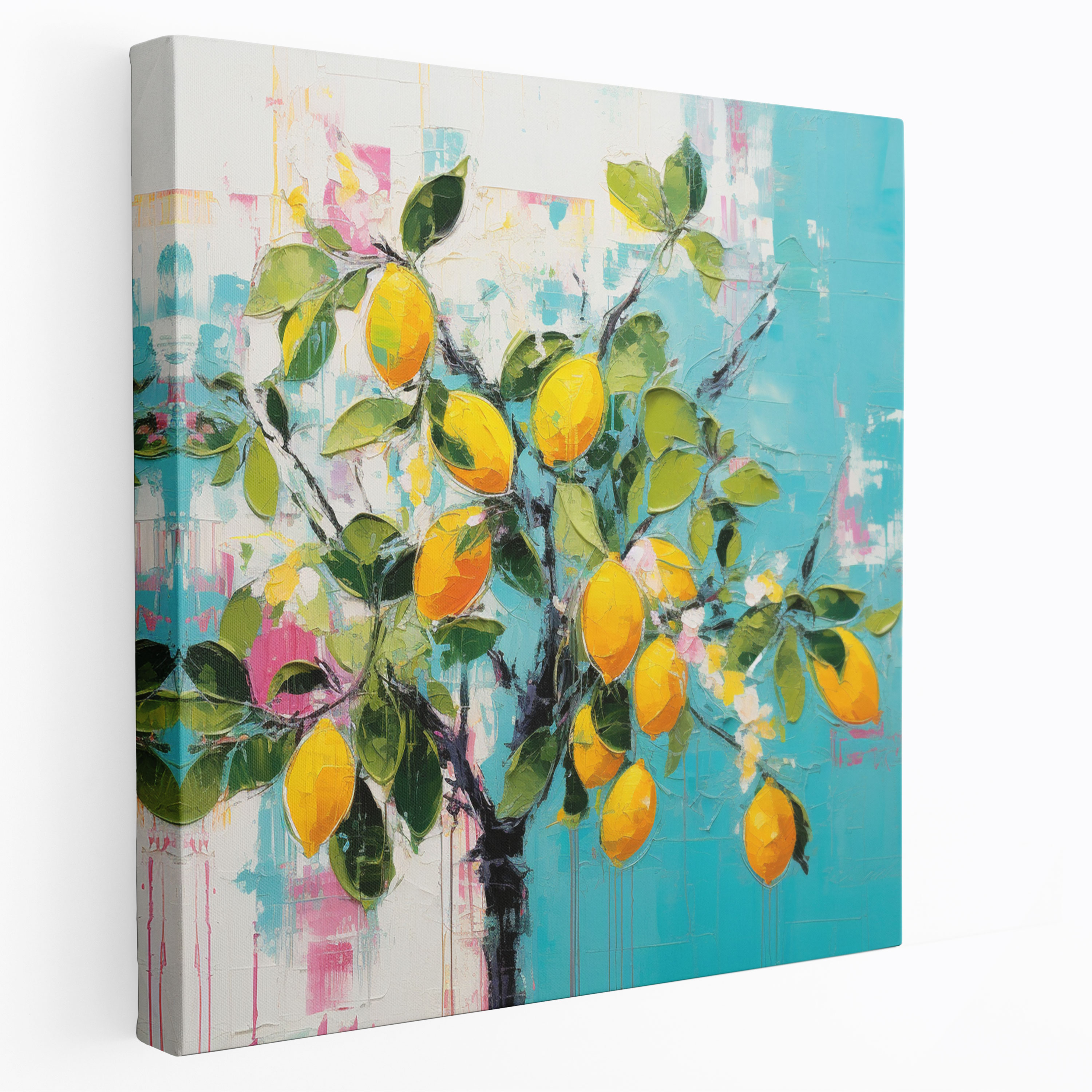 Lemon Tree Canvas Print - Abstract Expressionism Wall Art - Lemon Tree, Vibrant Colors, Wall Art, Home Decoration