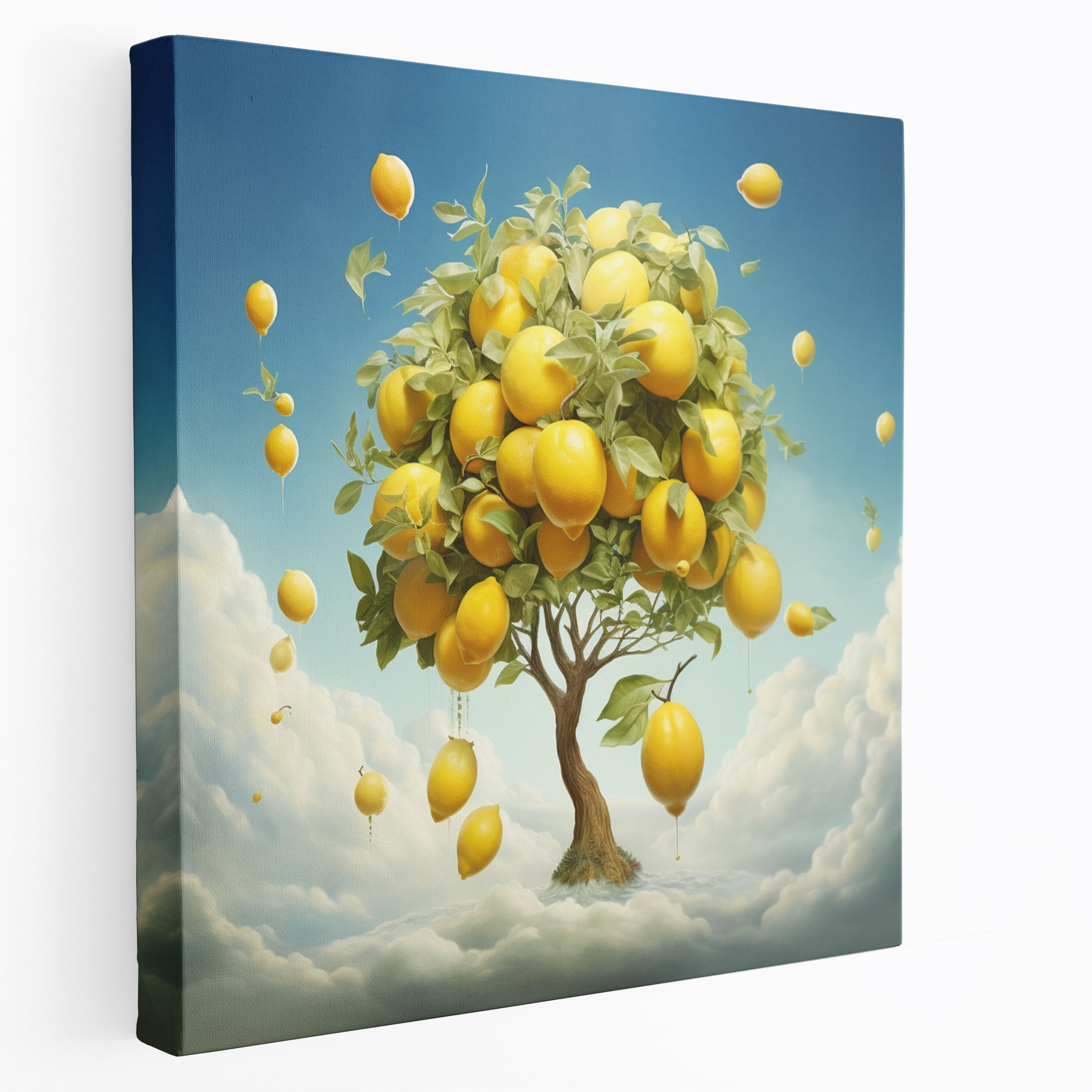 Lemon Tree Wall Art - Surreal Cloudscape Canvas Print - Lemon Tree, Lemon Tree, Dreamy Surreal Artwork, Canvas Wall Art