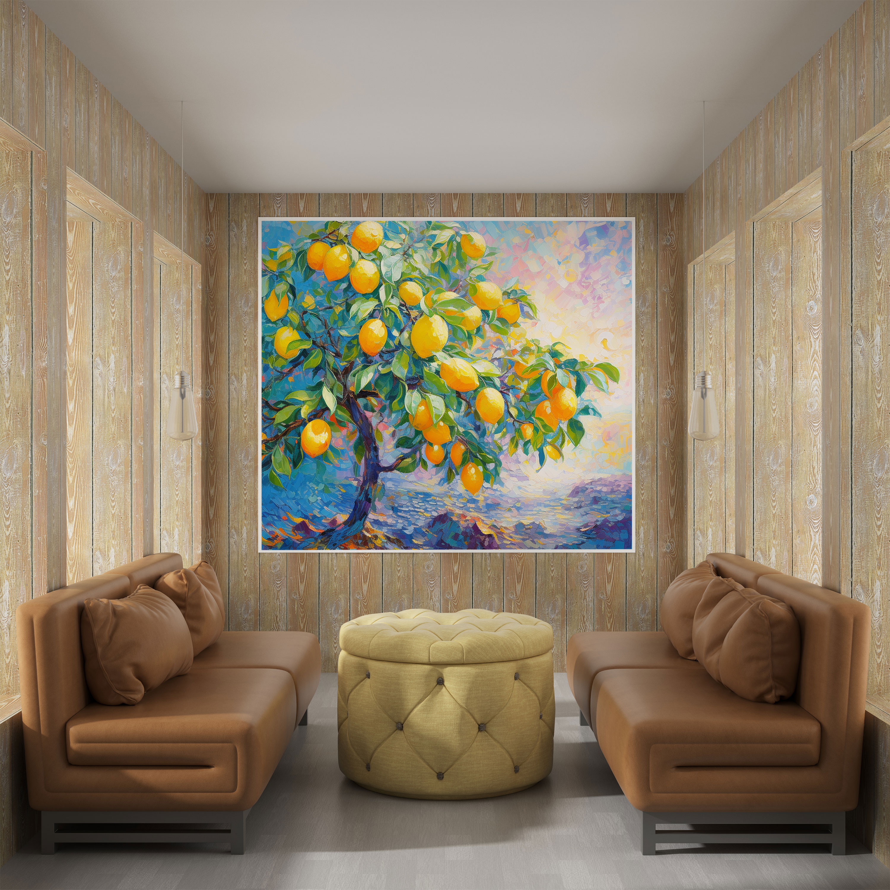 Lemon Tree Canvas Print - Lemon Tree, Impressionist Painting, Wall Decoration, Lemon Tree