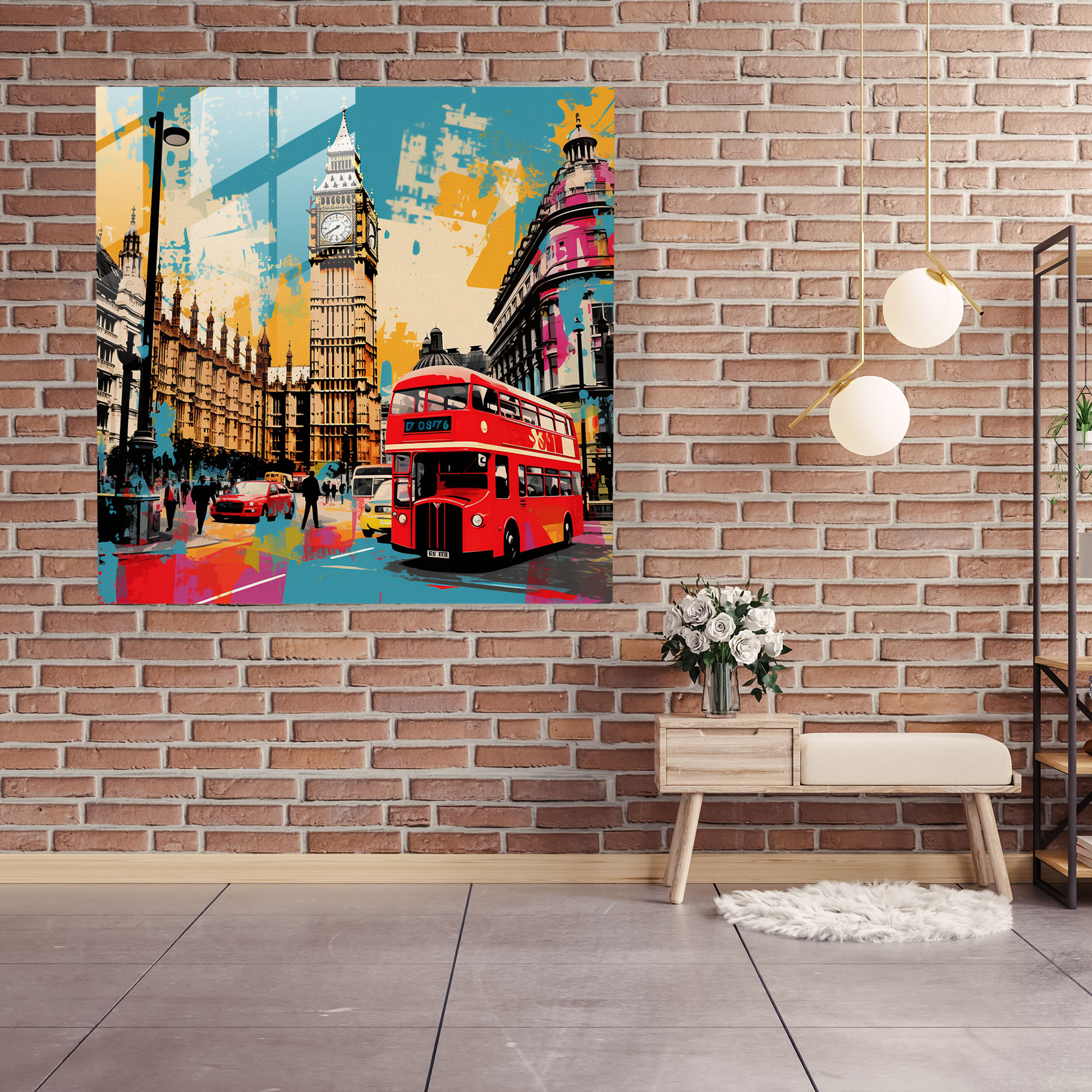 Glasbild Londoner Sehenswürdigkeiten