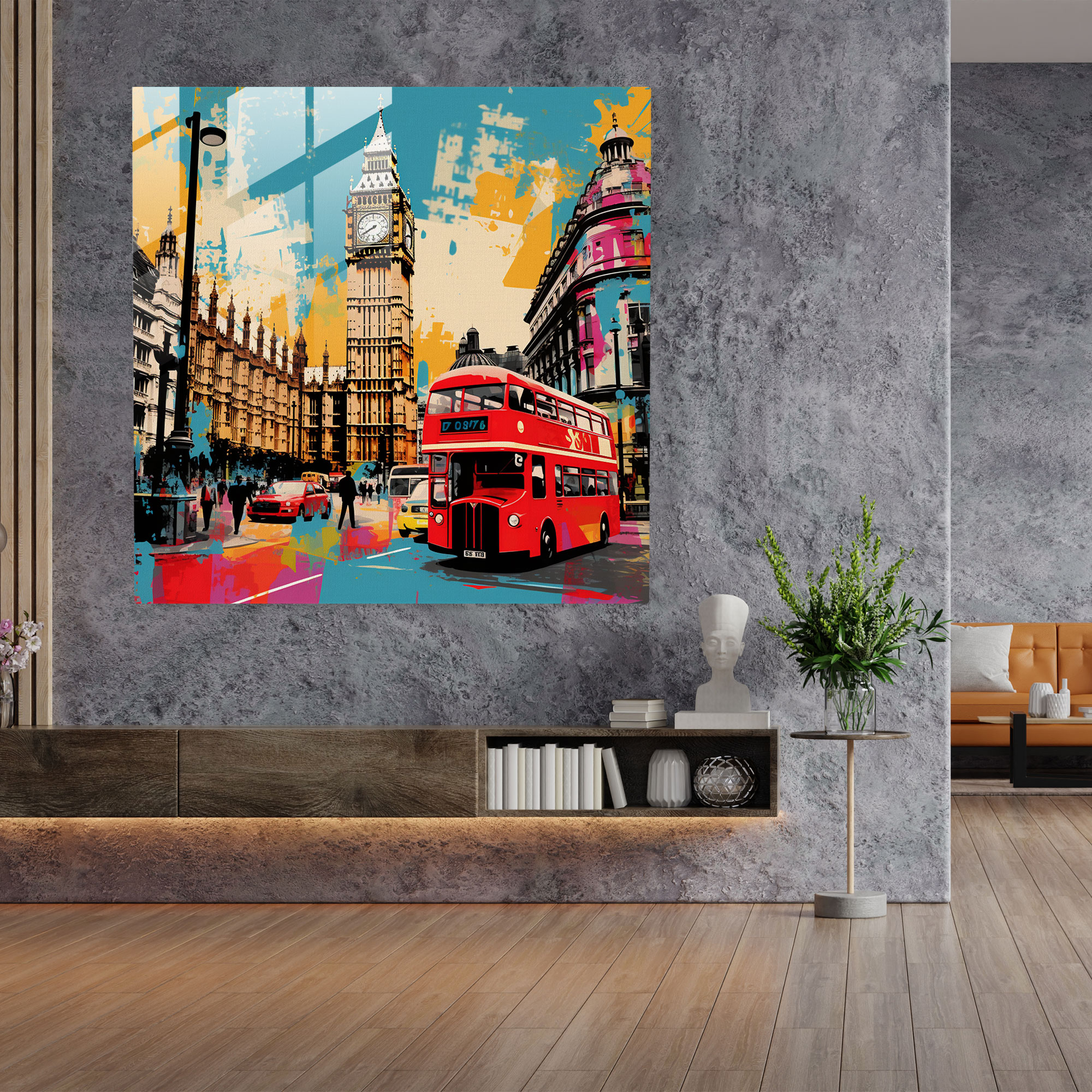 Glasbild Londoner Sehenswürdigkeiten