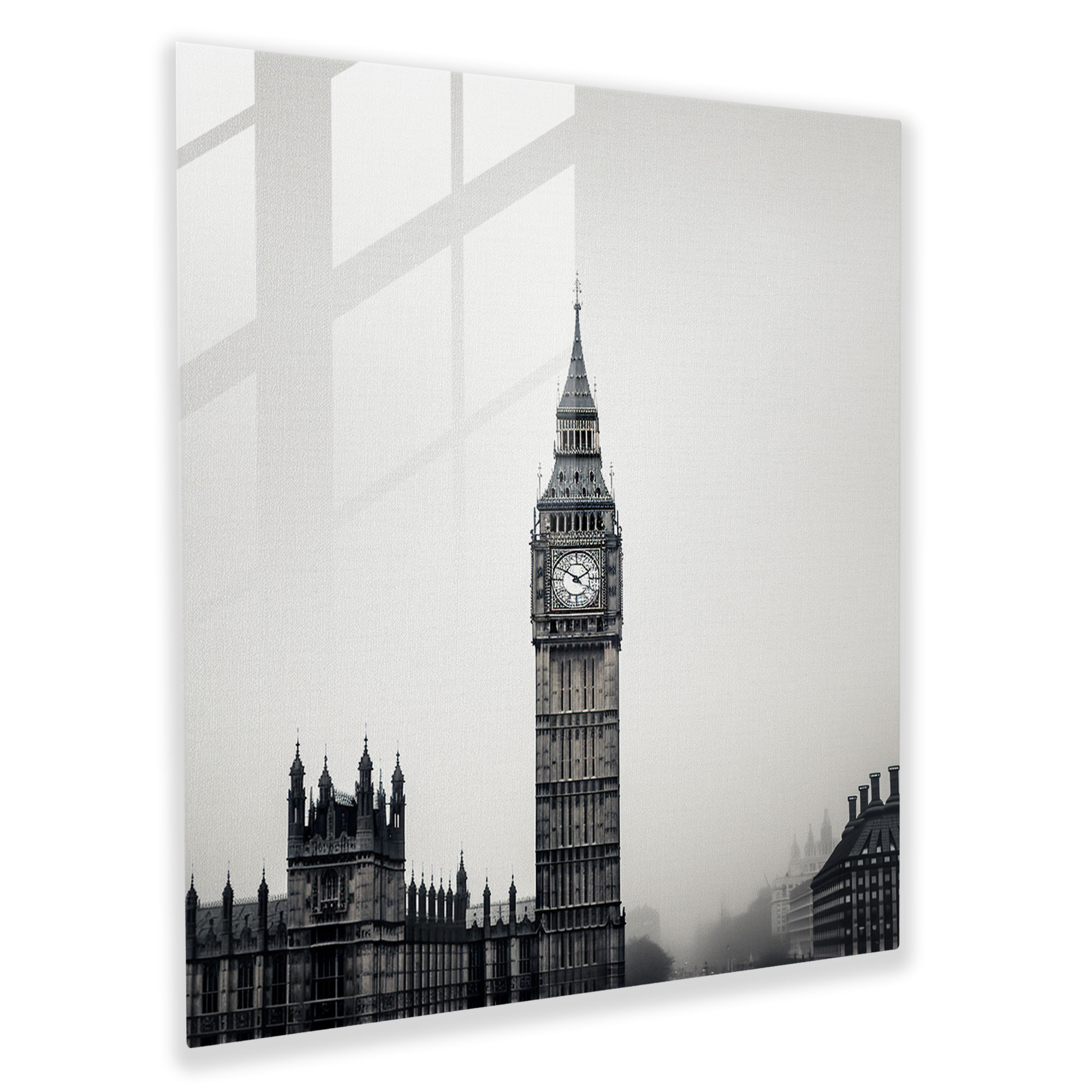 Glasbild im schlanken minimalistischen Stil - Ikone Big Ben