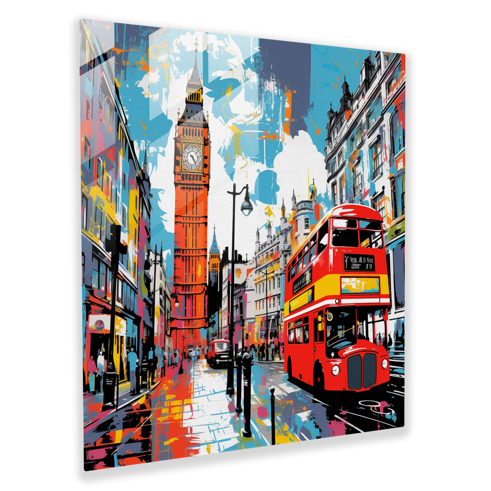 Dynamic Pop: Iconic Glass Print Artwork