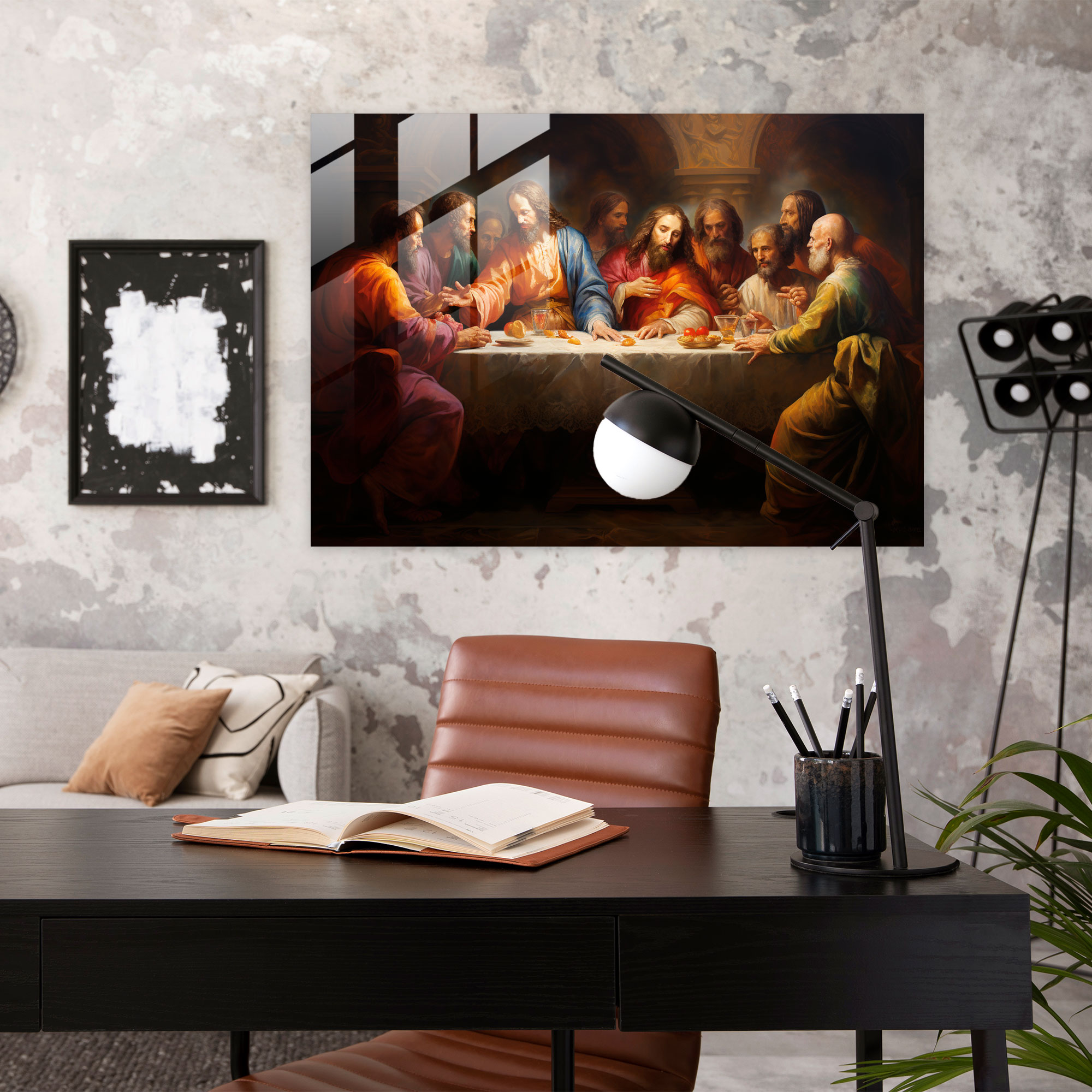 Last Supper Of Jesus Christ Home Decoration - Last Supper Of Jesus Christ, Renaissance Oil Painting, Grand Feast Table, Wall Decoration