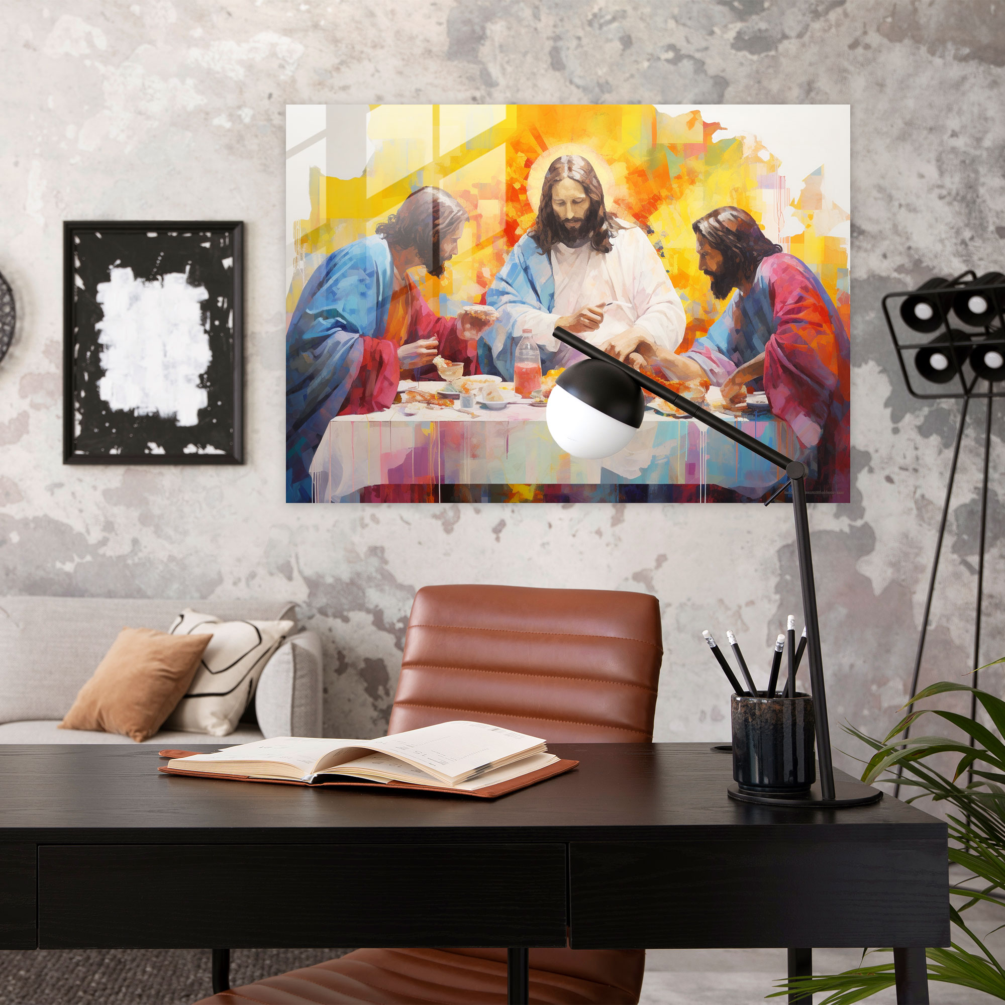 Last Supper Of Jesus Christ Wall Decoration - Last Supper Of Jesus Christ, Modern Art, Glass Art, Wall Decoration