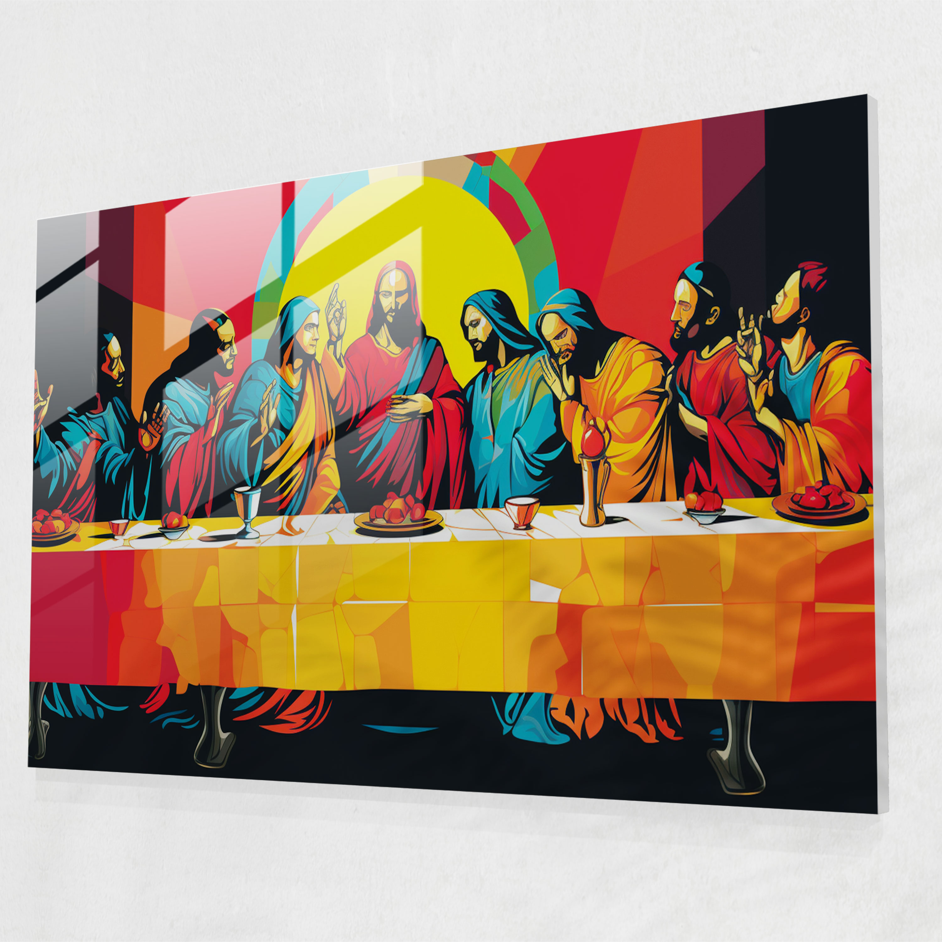 Last Supper Of Jesus Christ Wall Decoration - Last Supper Of Jesus Christ, Glass Art, Wall Decoration, Last Supper Of Jesus Christ
