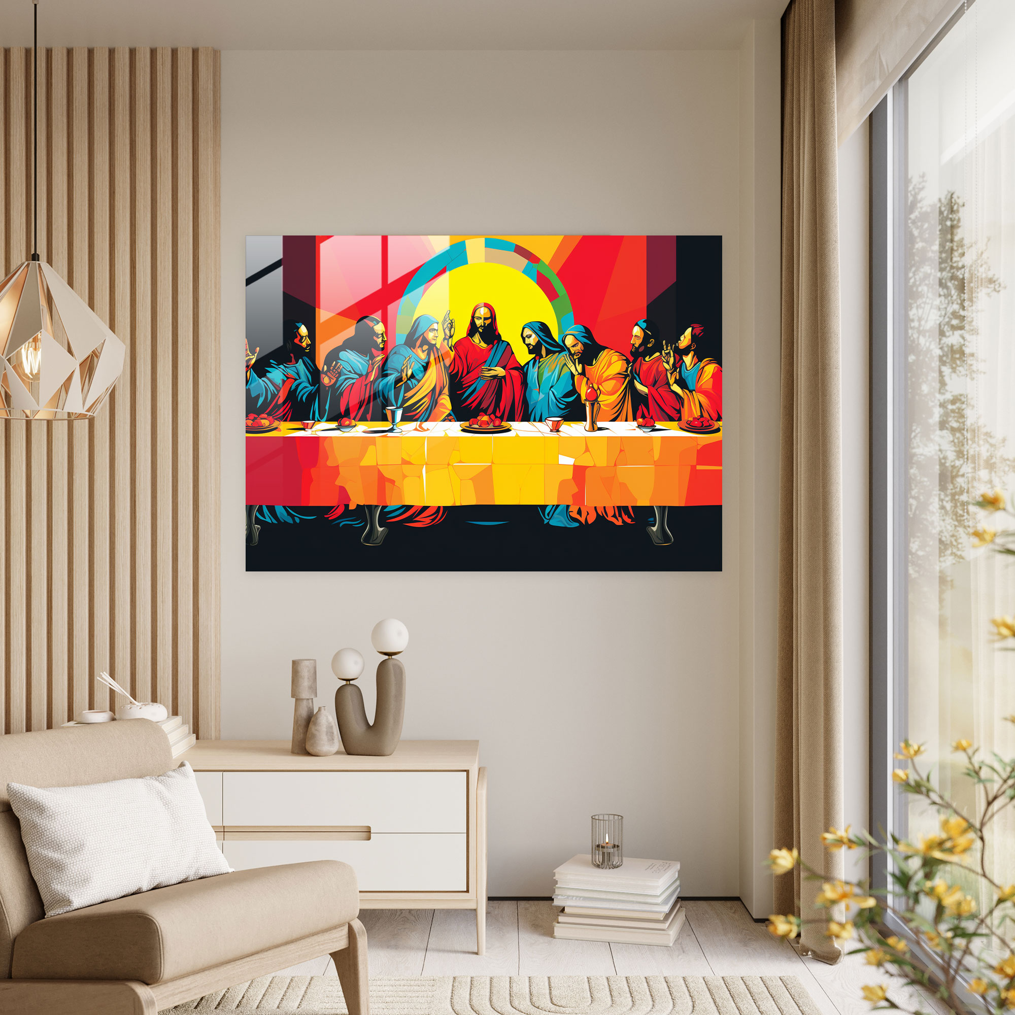 Last Supper Of Jesus Christ Wall Decoration - Last Supper Of Jesus Christ, Glass Art, Wall Decoration, Last Supper Of Jesus Christ