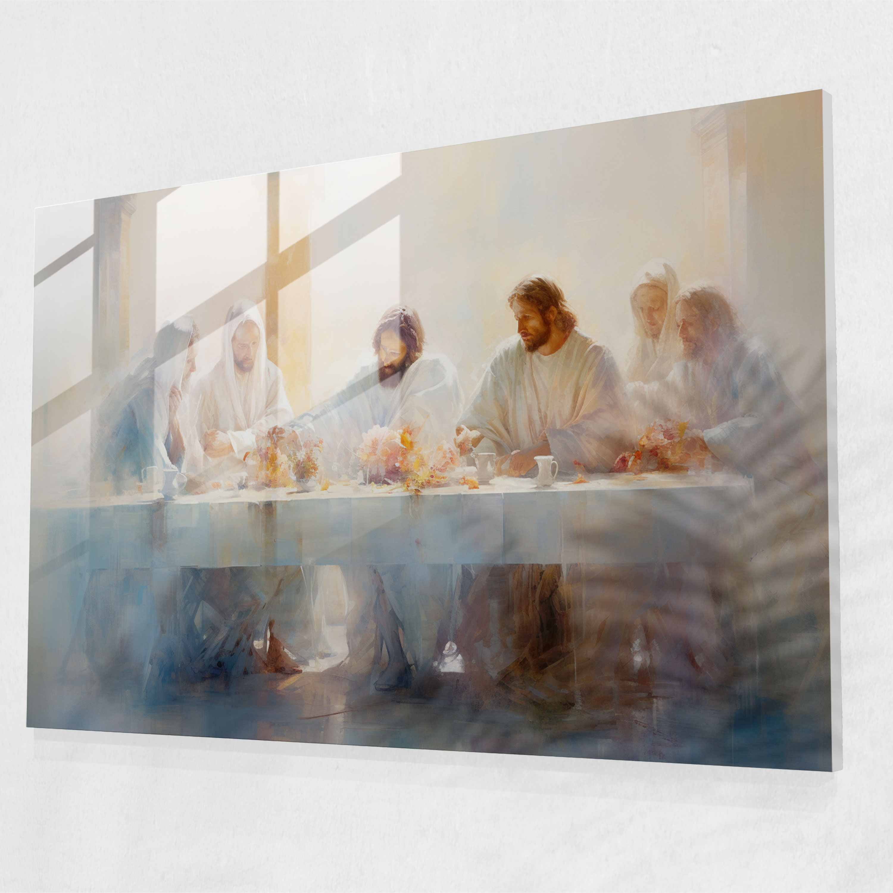 Last Supper Of Jesus Christ Glass Wall Art - Last Supper Of Jesus Christ, Last Supper Of Jesus Christ, Home Decoration, Glass Wall Art