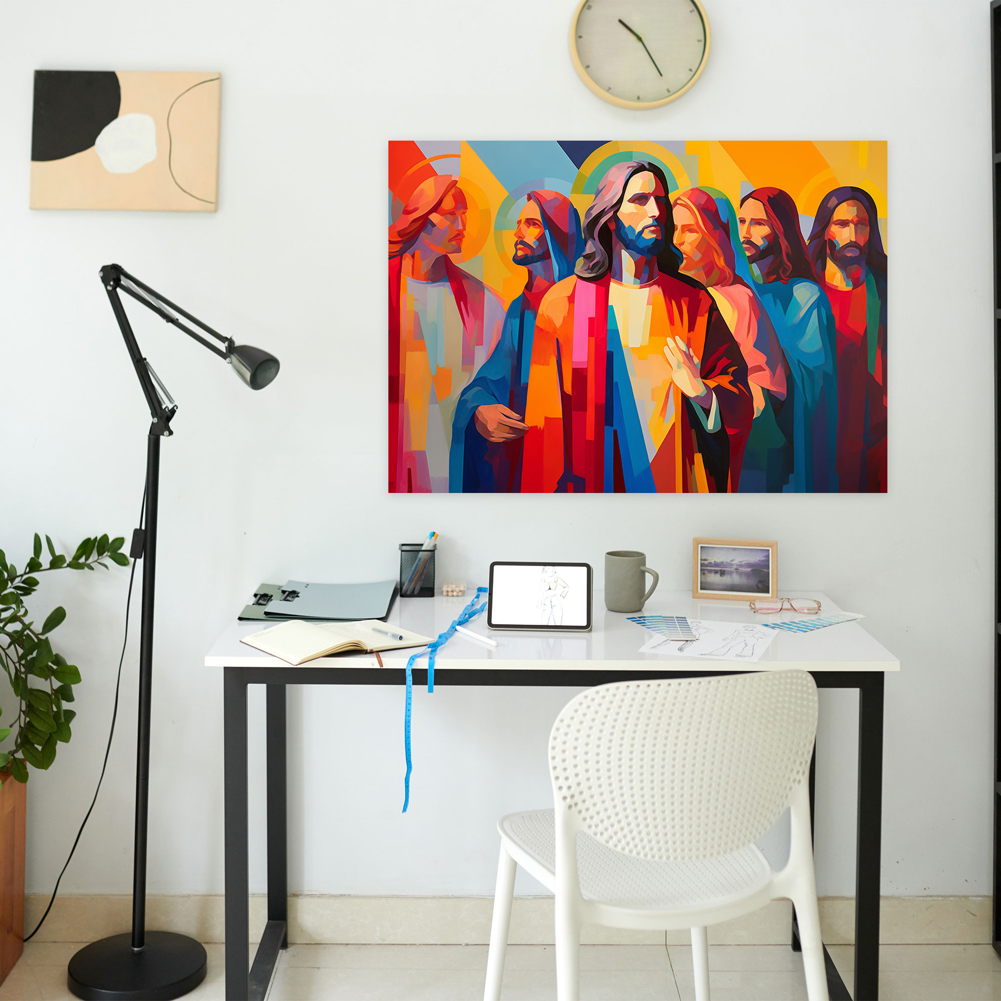 Last Supper Of Jesus Christ Wall Art - Last Supper Of Jesus Christ, Modernity, Bold Graphic Elements, Vibrant Colors