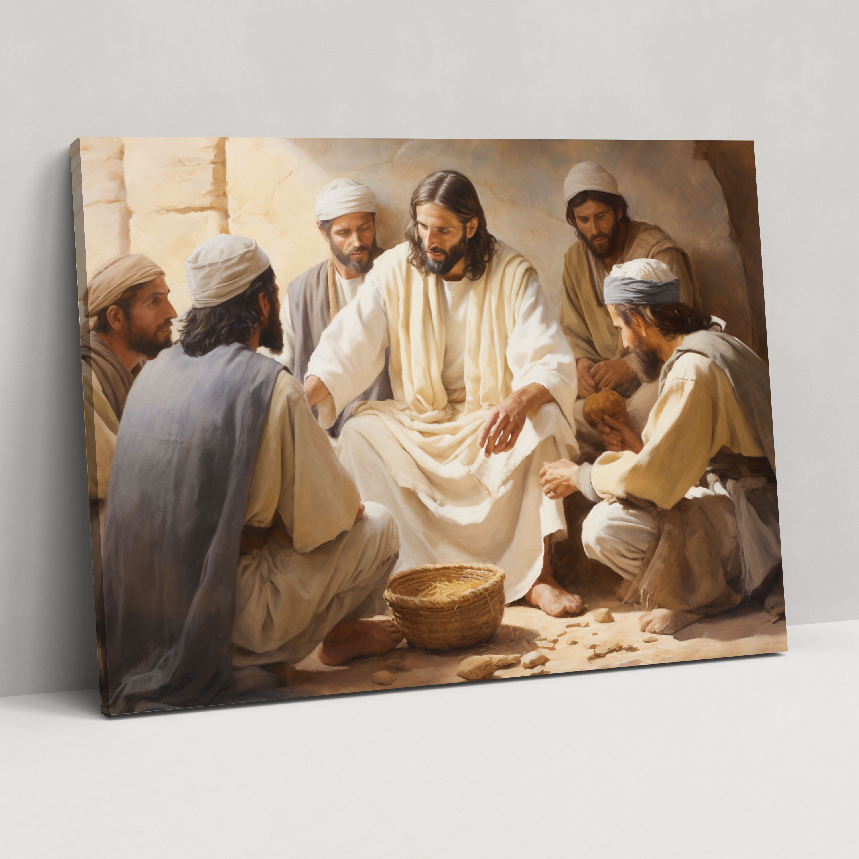 Last Supper Of Jesus Christ Watercolor Canvas Print - Last Supper Of Jesus Christ, Canvas, Religious Art, Home Decoration