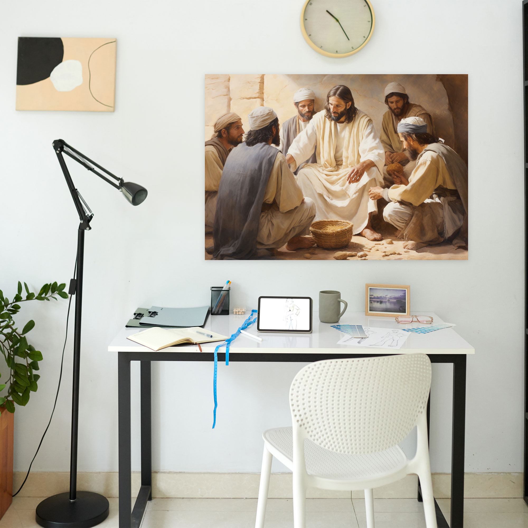 Last Supper Of Jesus Christ Watercolor Canvas Print - Last Supper Of Jesus Christ, Canvas, Religious Art, Home Decoration