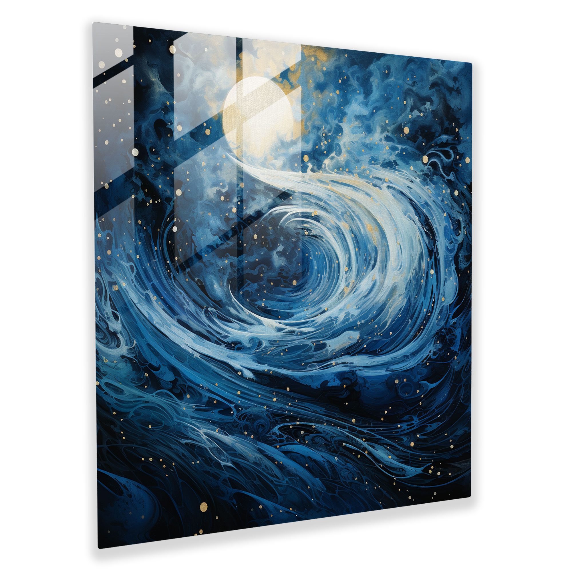 Midnight Dreams Glass Print - Midnight, Midnight, Glass Print, Modern Art