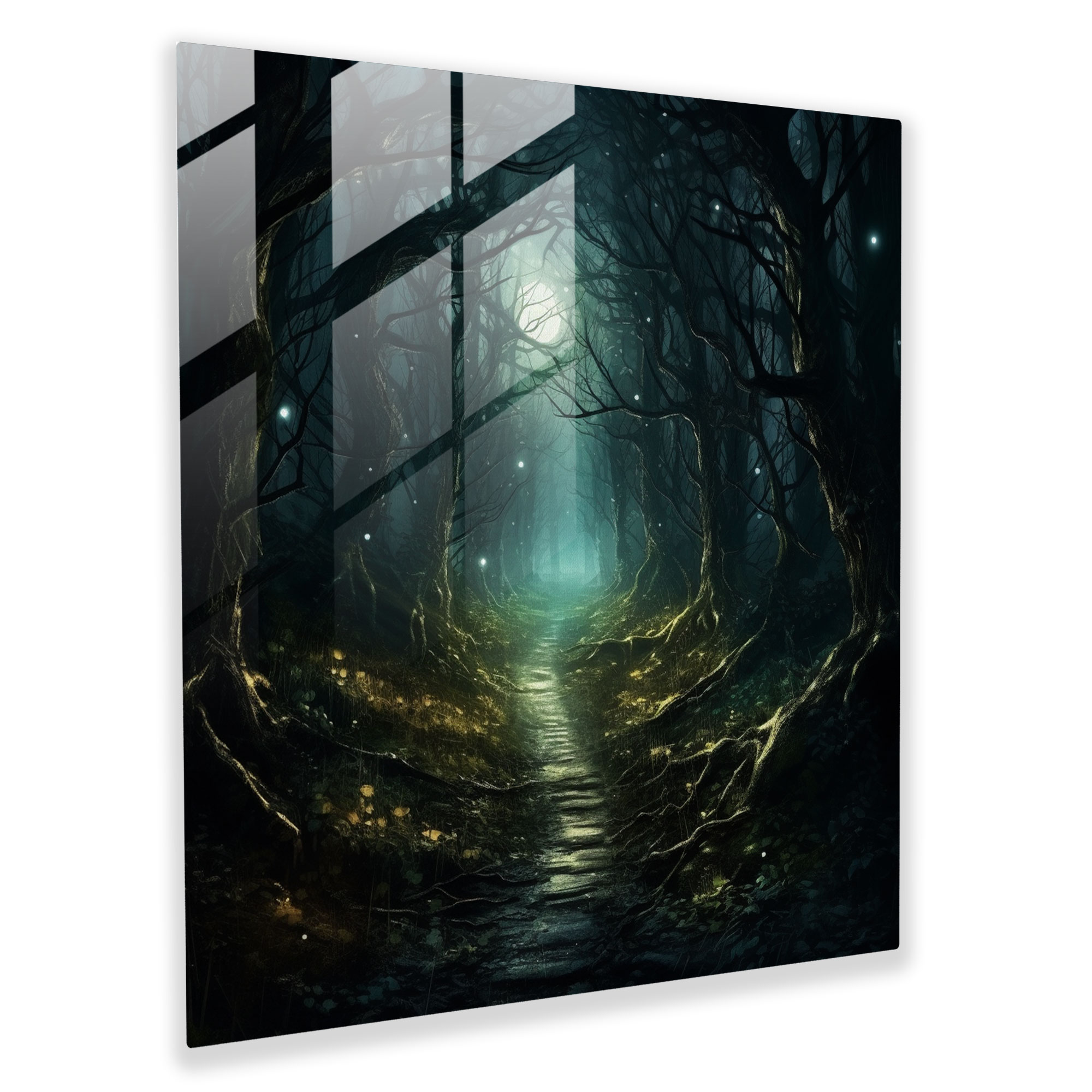 Midnight Enchantment Glass Print - Midnight, Home Decoration, Enchanting, Glass Art