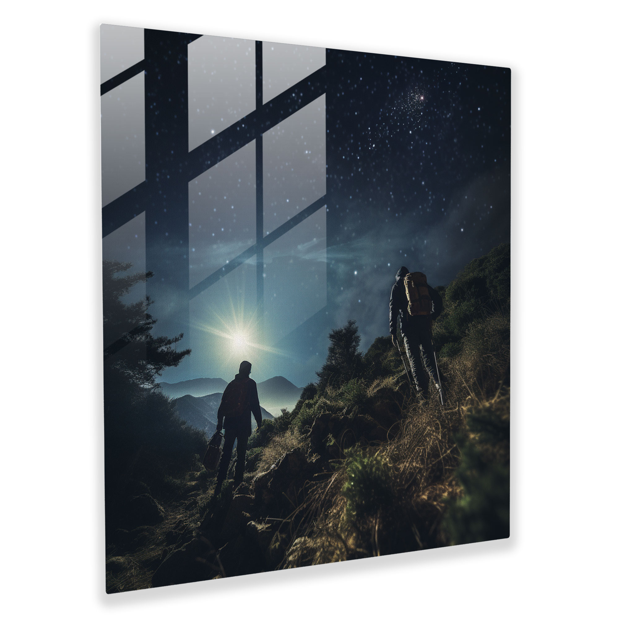 Midnight Adventure Glass Print - Midnight, Glass Art, Wilderness, Adventurous