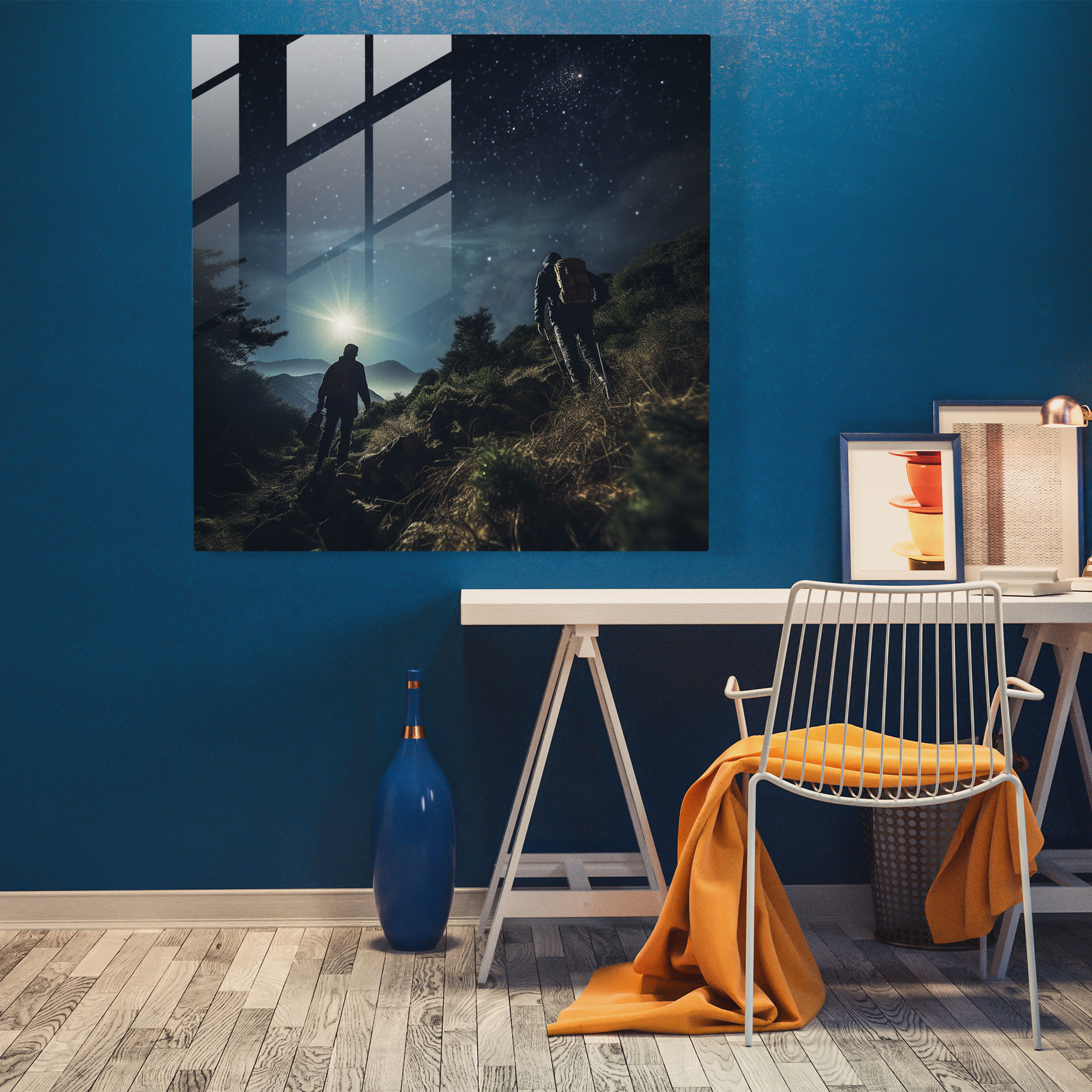 Midnight Adventure Glass Print - Midnight, Glass Art, Wilderness, Adventurous