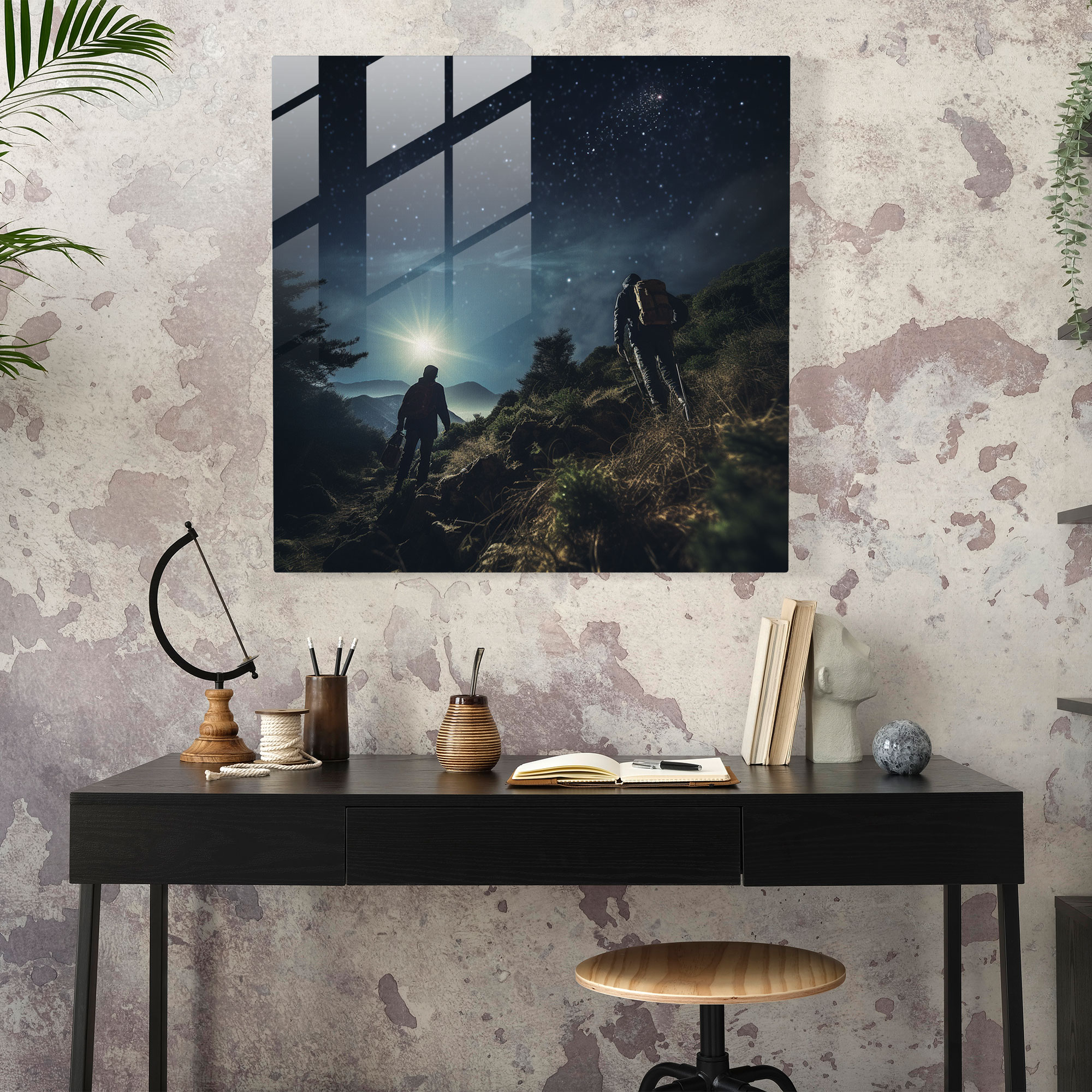 Midnight Adventure Glass Print - Midnight, Glass Art, Wilderness, Adventurous