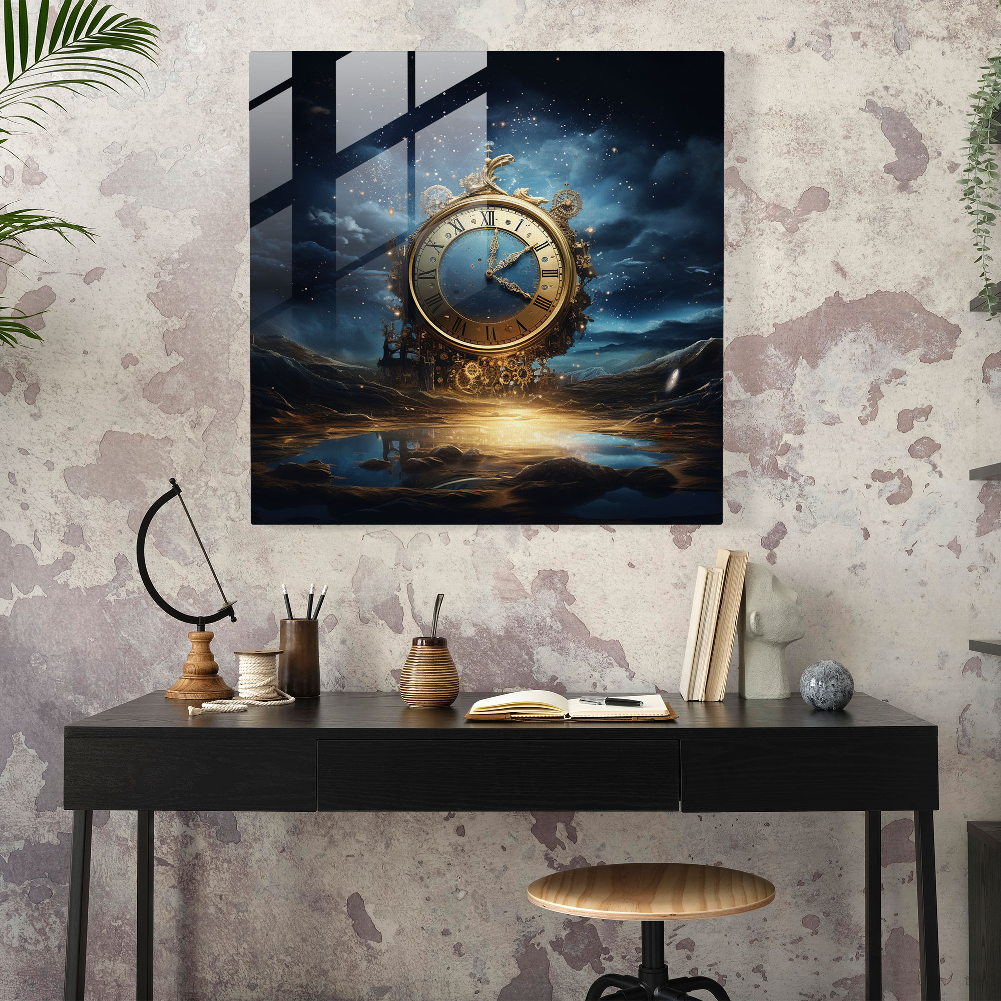 Midnight Surreal Glass Art - Midnight, Glass Wall Art, Home Decoration, Midnight