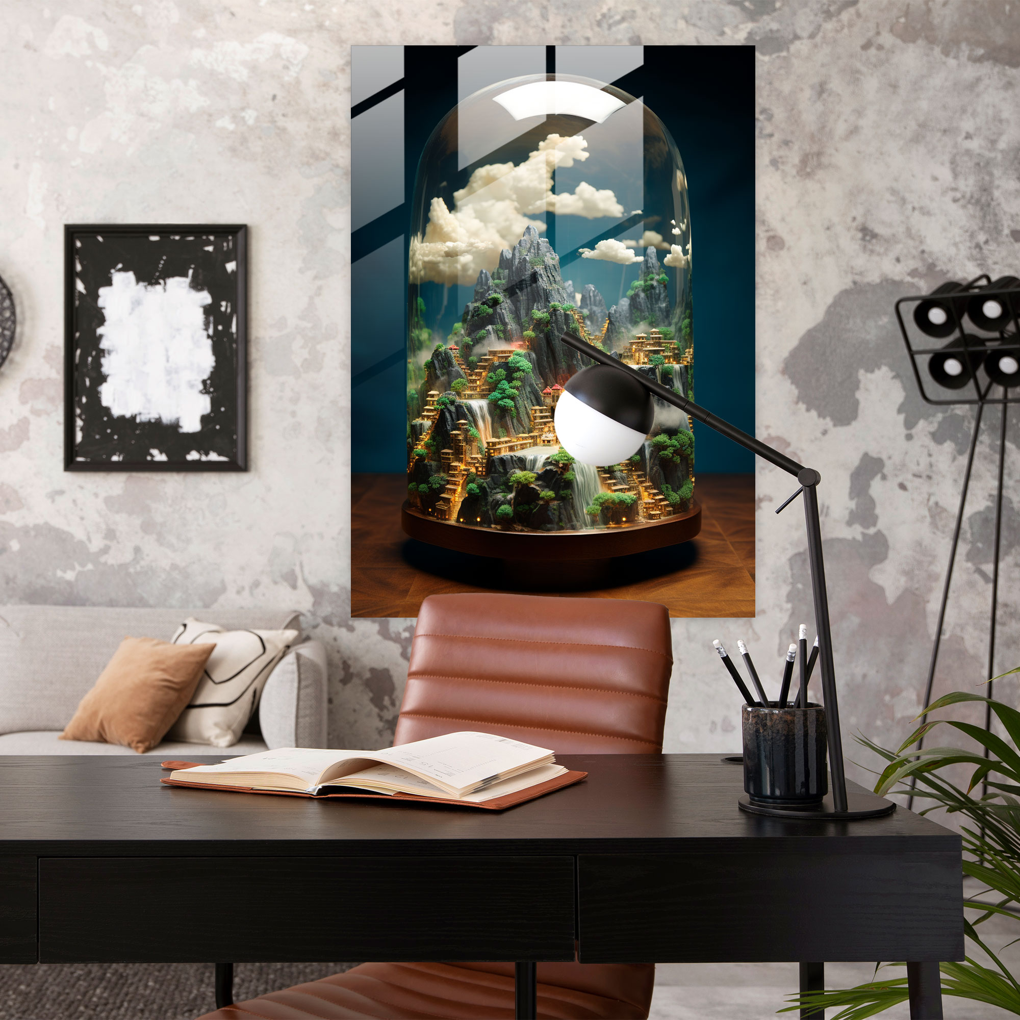 Floating Inca City Glass Print - Mayan, Inca Civilization, Home Decoration, Wall Decoration
