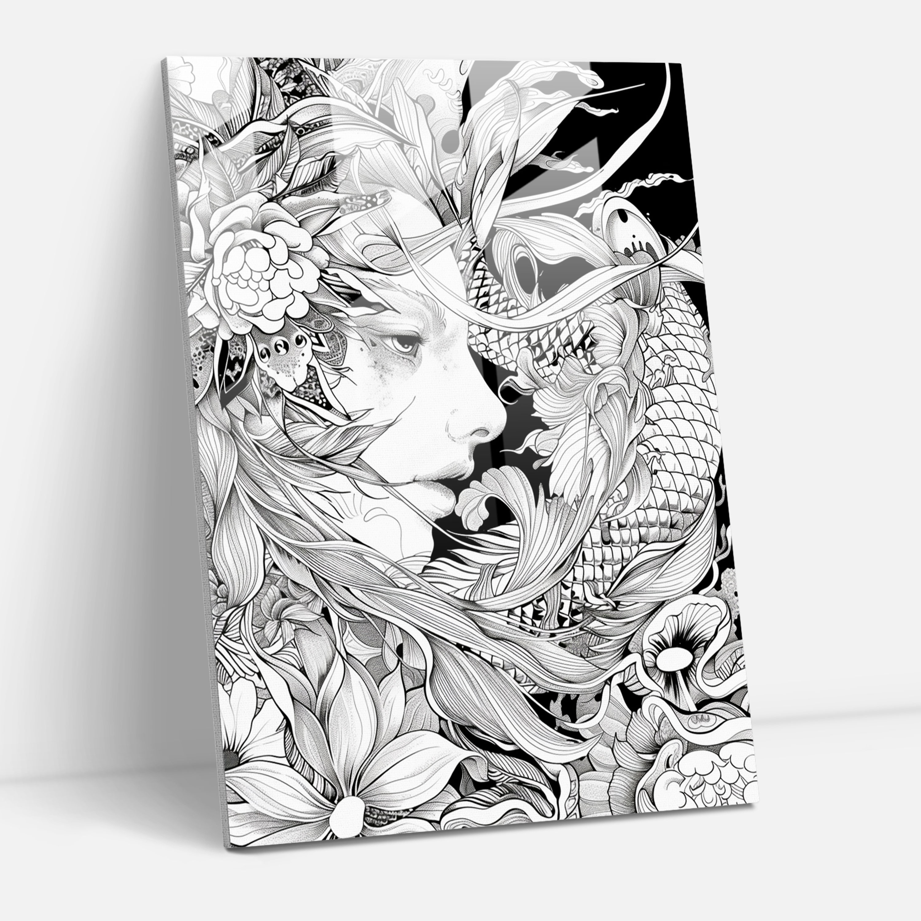Mannerism Glasbild mit filigranen Mustern und Eleganz