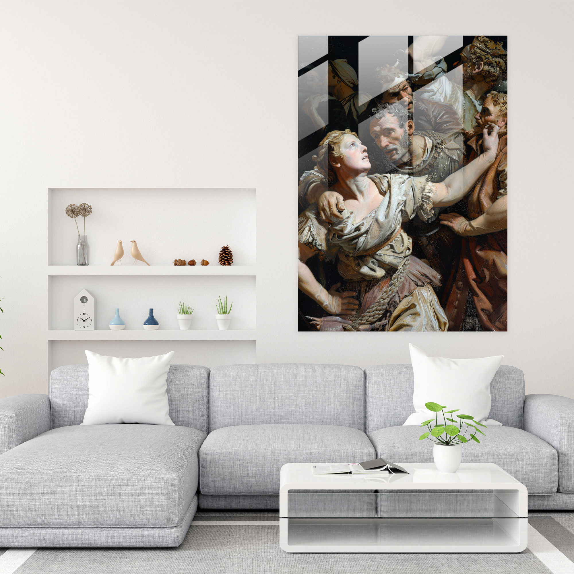 Mannerism Glasbild - Dramatische Figuren - Wanddekoration Glasbild