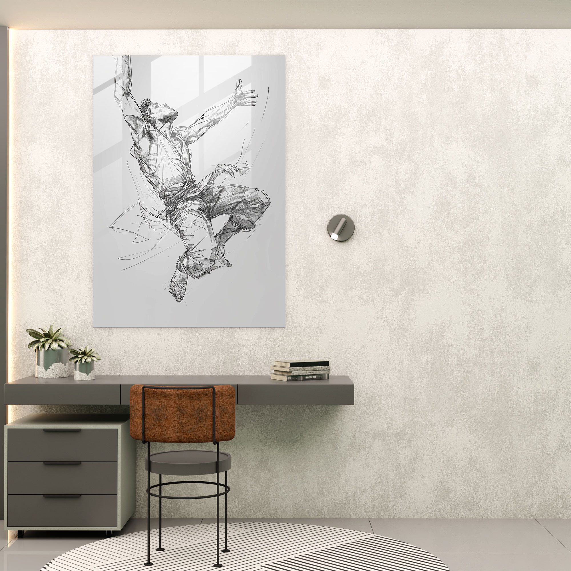Canlı Mannerizm Cam Tablo - Mannerizm Cam Sanatı Modern Sanat