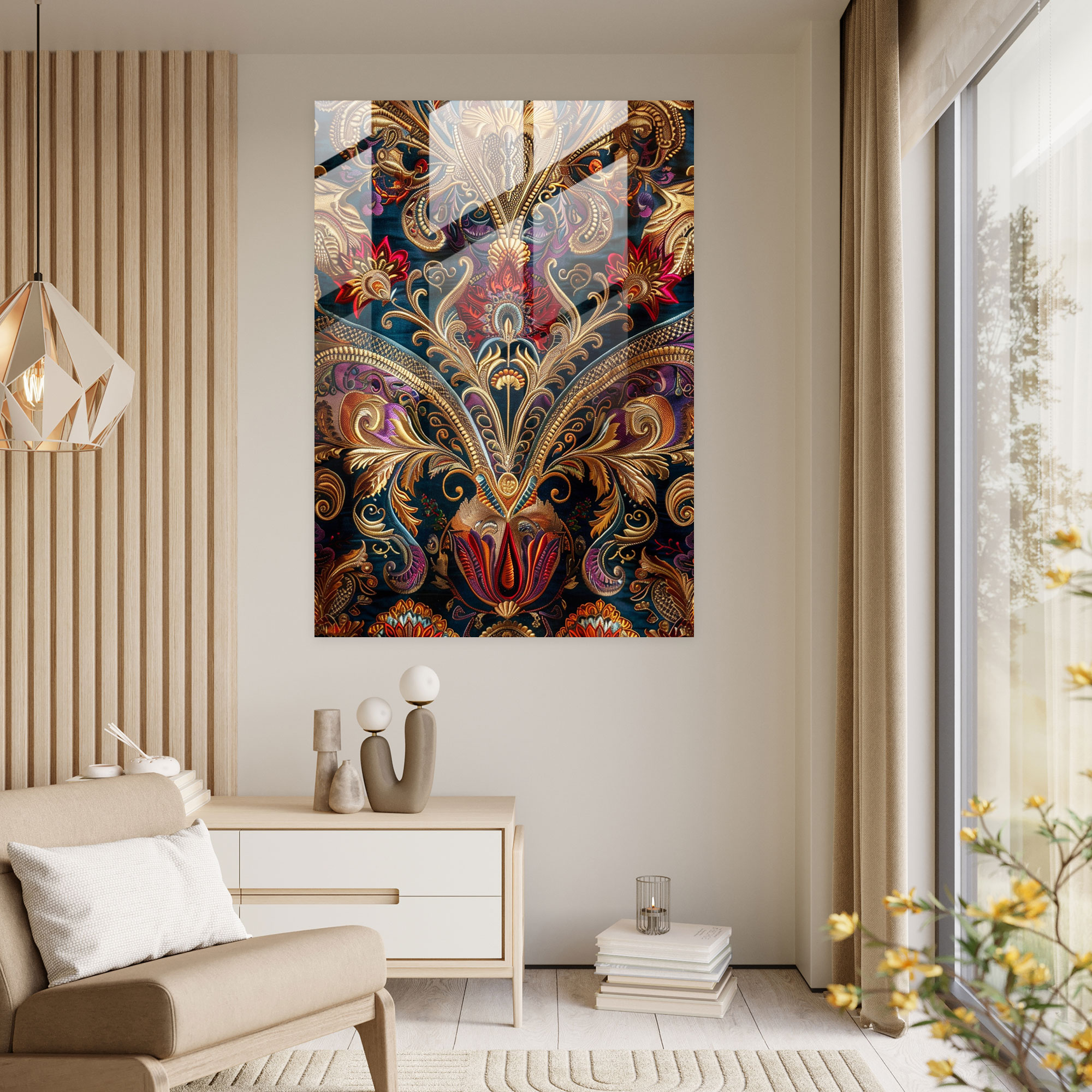Mannerism Home Decoration: Opulente Schönheit - Mannerismus Glasbild Glas Kunst Wohnkultur