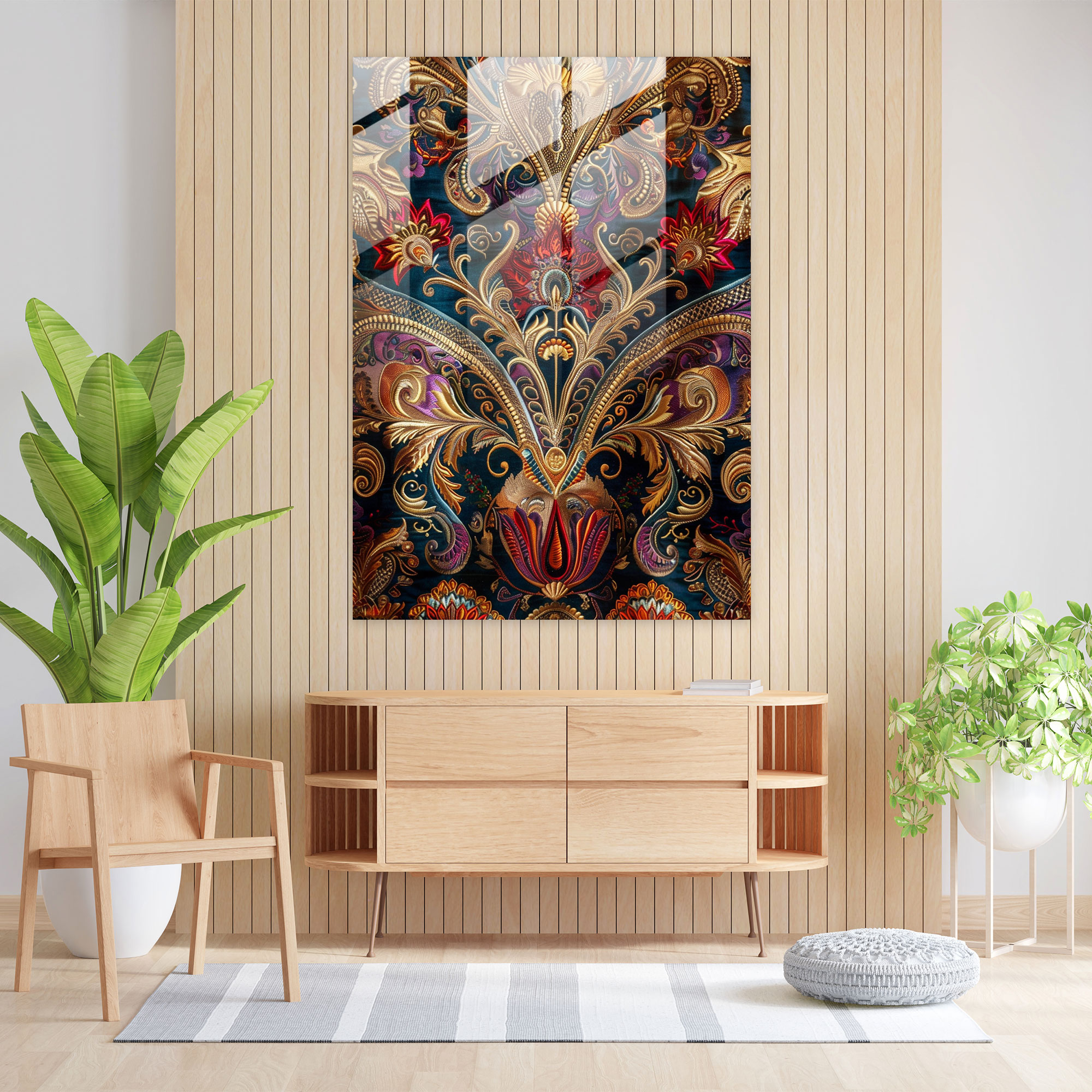 Mannerism Home Decoration: Opulente Schönheit - Mannerismus Glasbild Glas Kunst Wohnkultur