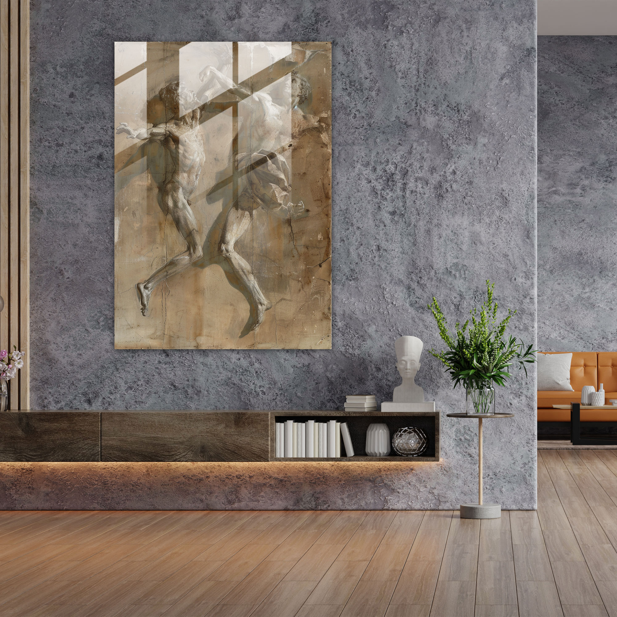 Mannerism Cam Tablo Duvar Sanatı - Mannerizm Duvar Dekorasyonu Cam Tablo Modern Sanat