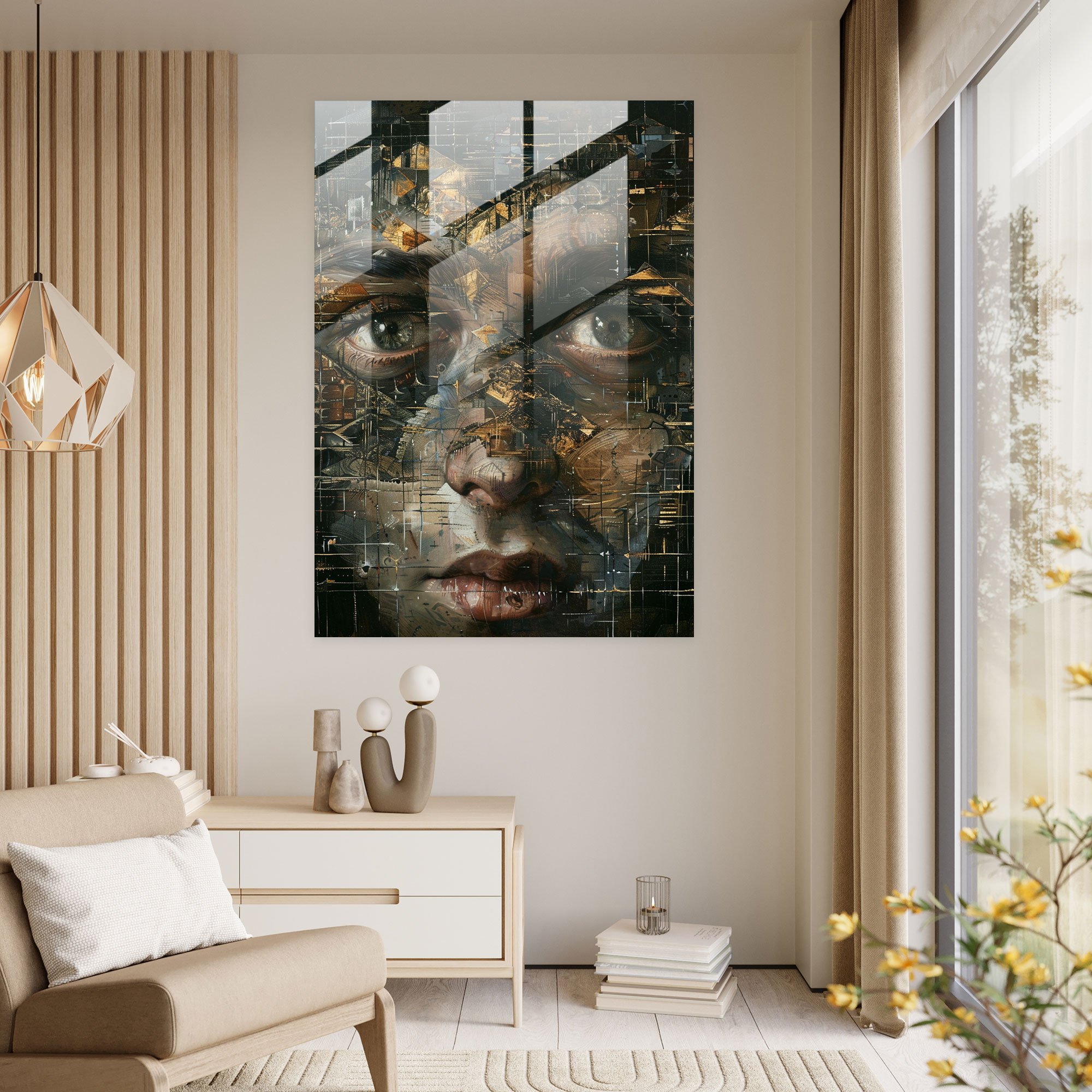 Geheimnisvolles Symbolismus Glasbild - Manierismus Wanddekoration Zuhause Gestaltung