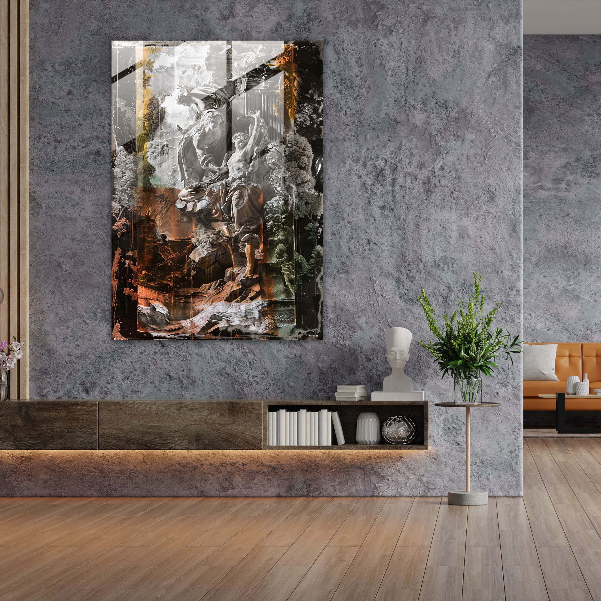 Mannerism Cam Tablo Sanatı - Mitolojik Sahne - Modern Sanat