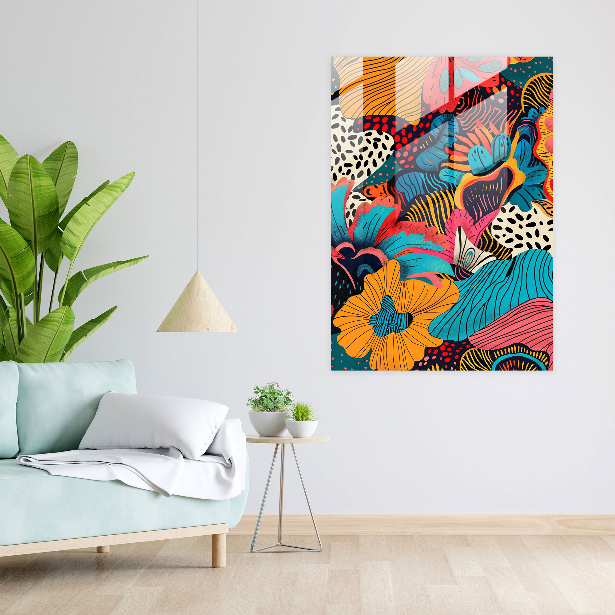 Mannerizm Ev Dekorasyonu - İncelikli Desenler - Modern Sanat Kanvas Tablo