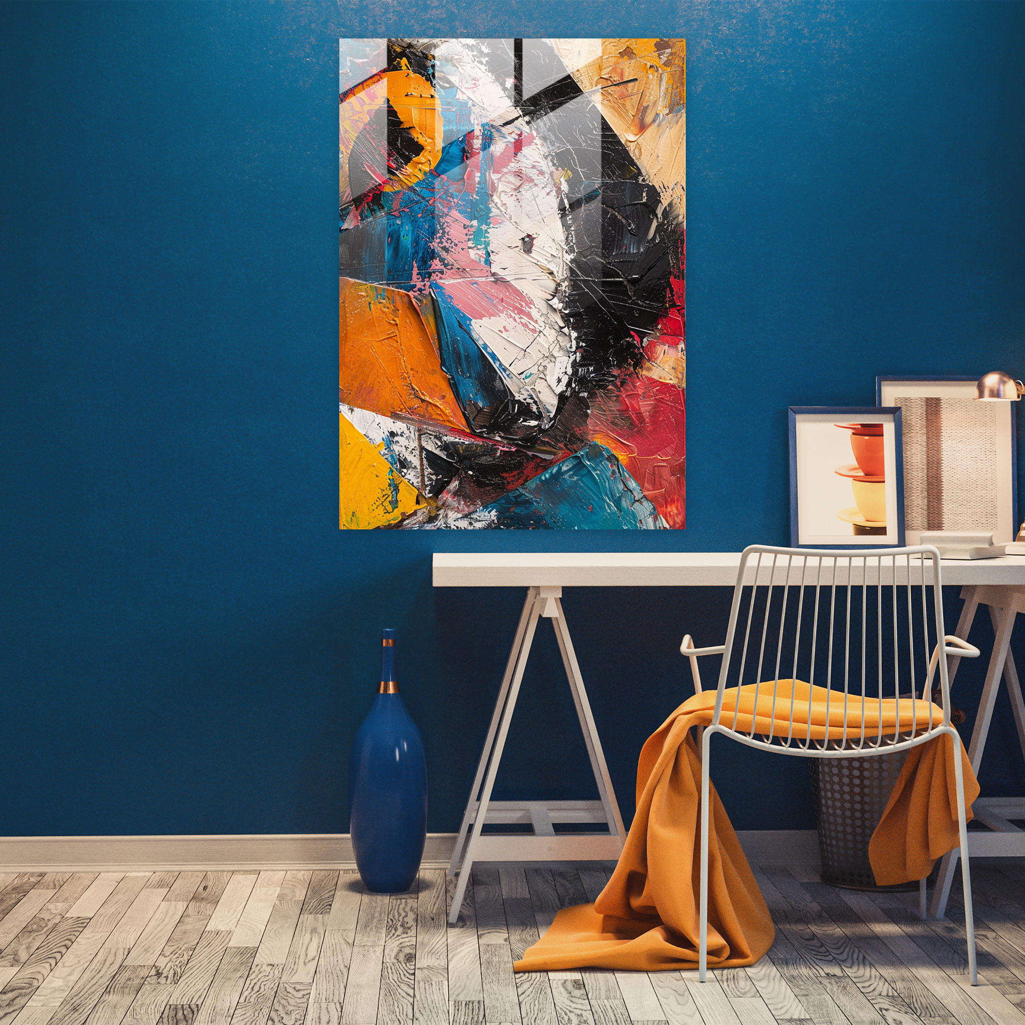 Moderne Kunst im Manierismus-Stil - Abstrakte Komposition - Wanddekoration aus Glas - Leinwandbild