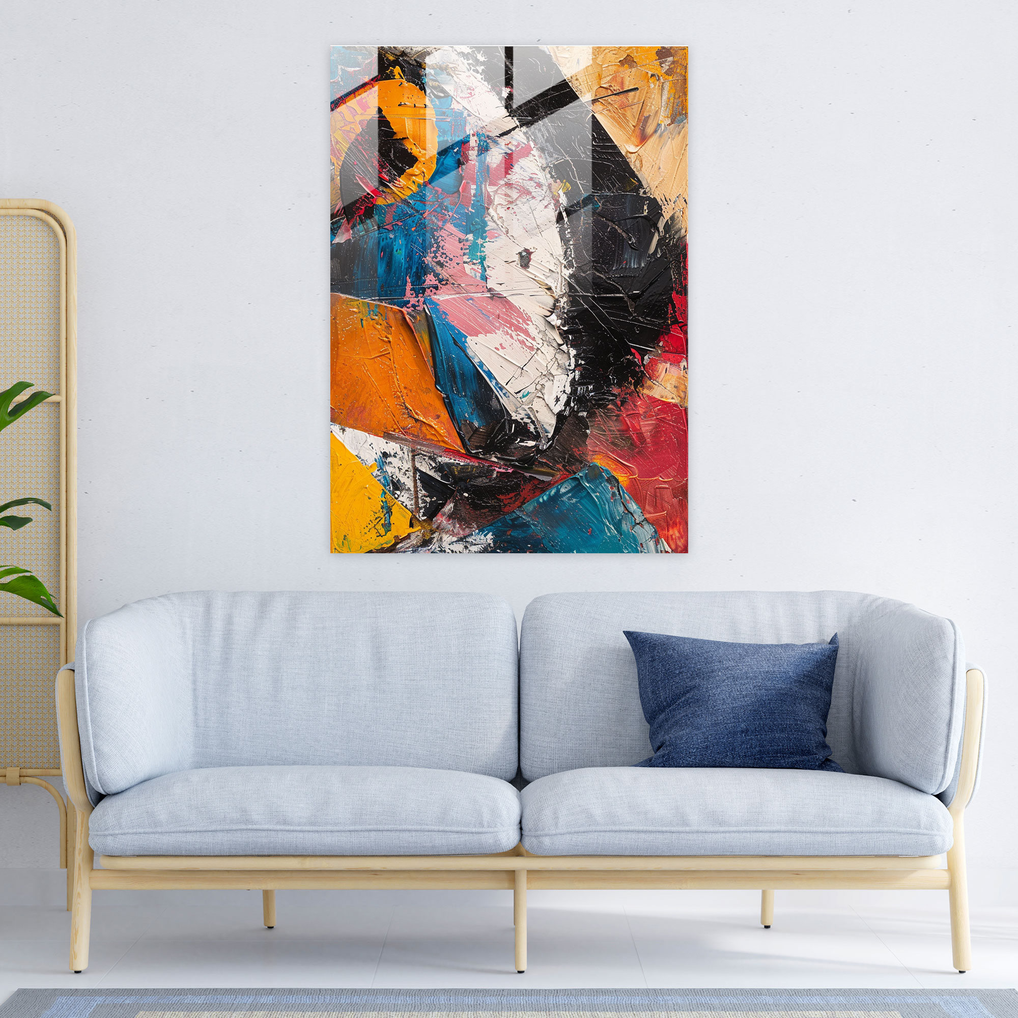 Moderne Kunst im Manierismus-Stil - Abstrakte Komposition - Wanddekoration aus Glas - Leinwandbild