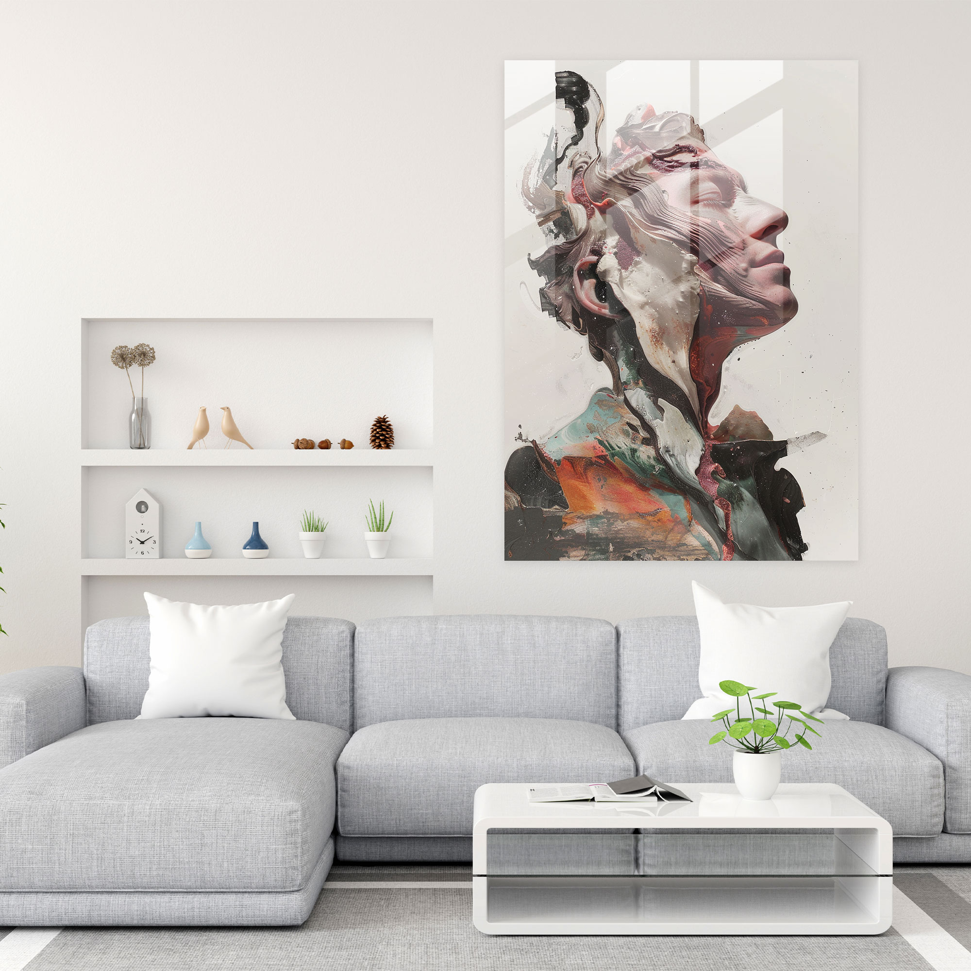 Mannerizm Cam Tablo - Duvar Süsü ve Modern Sanat için Mannerizm Deseni