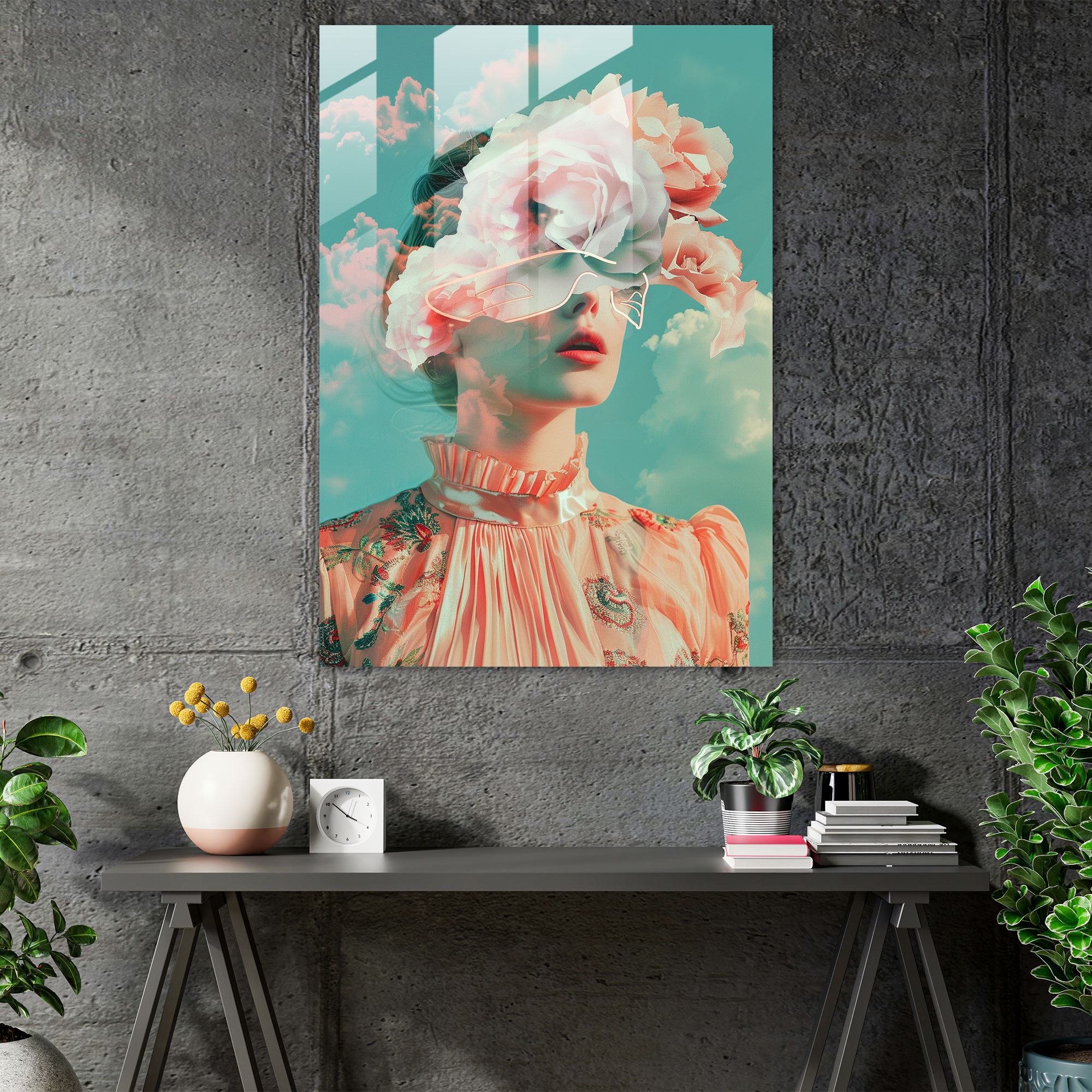 Mannerism Ethereal Glasbild - Moderne Kunst Wohnkultur