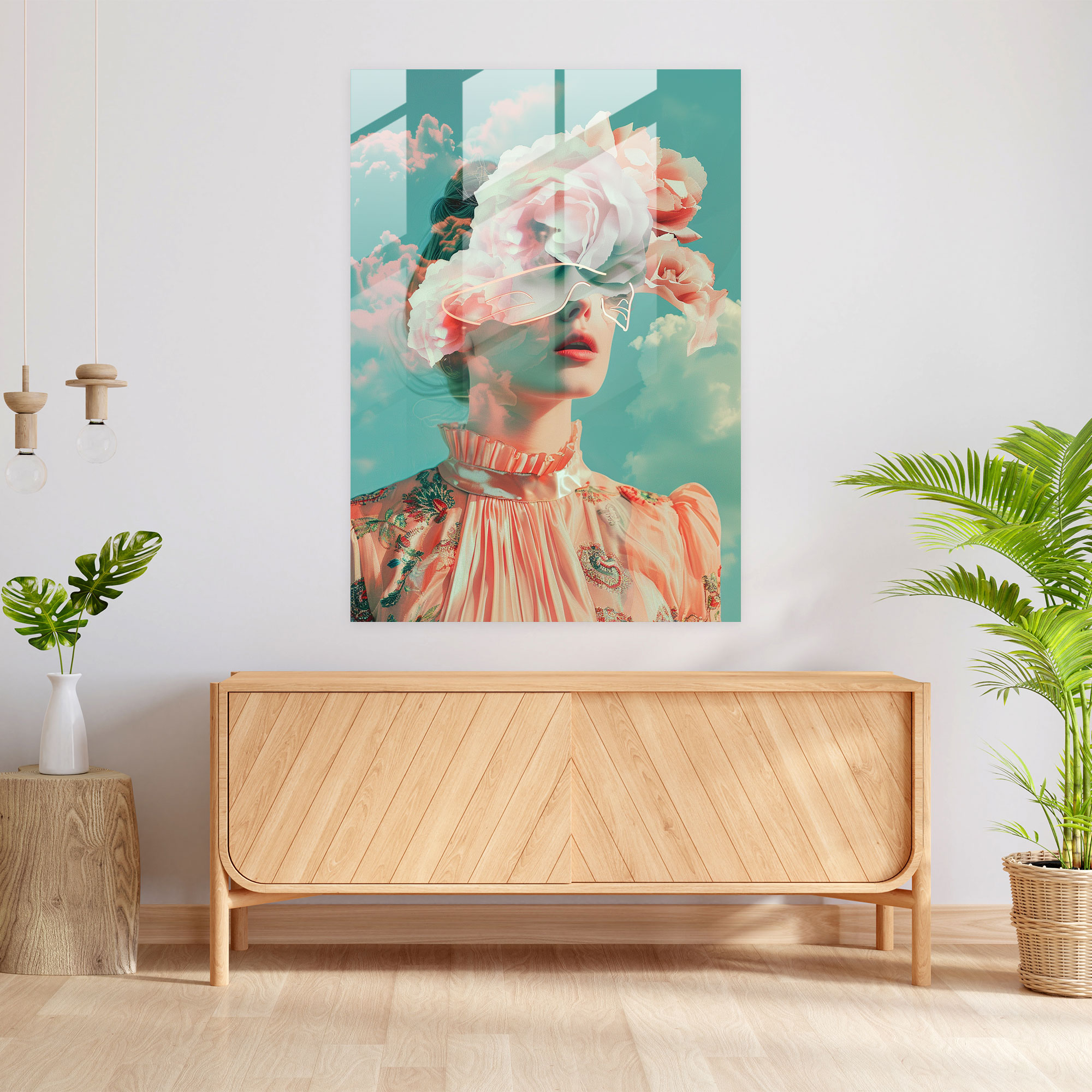 Mannerism Ethereal Glasbild - Moderne Kunst Wohnkultur