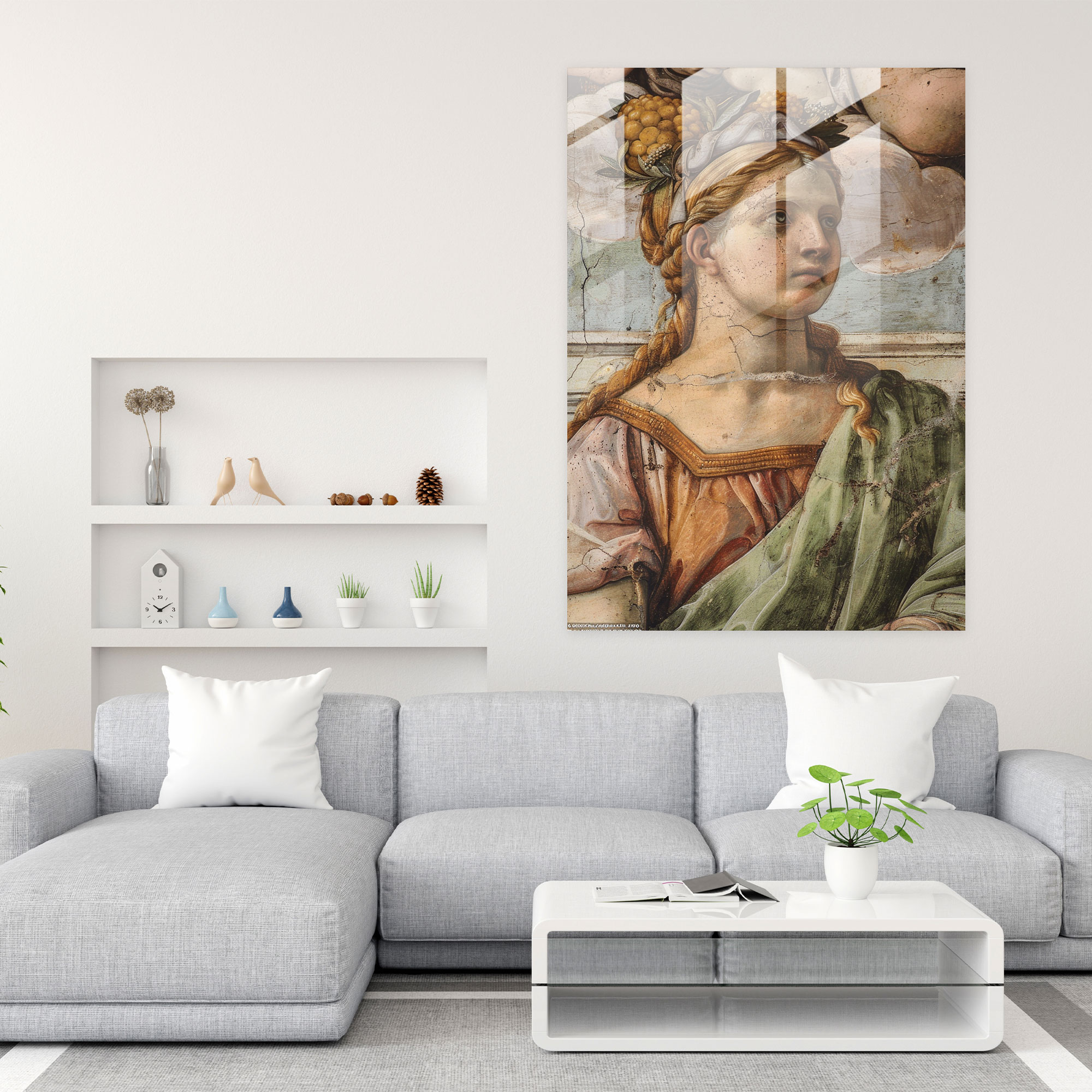 Mannerism Duvar Dekorasyonu - İnce Alegorik Resim - Kanvas Tablo Cam Sanatı Modern Sanat
